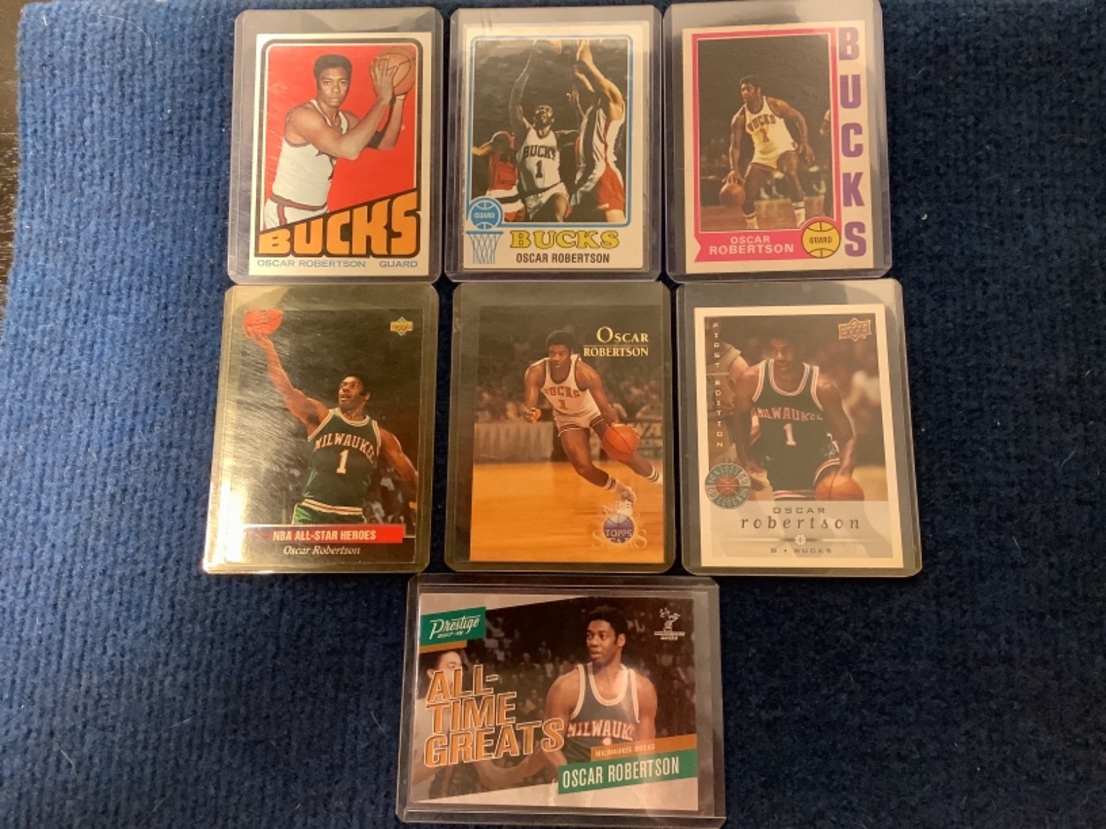 Oscar Robertson NBA Hall of Famer 7 Card Lot