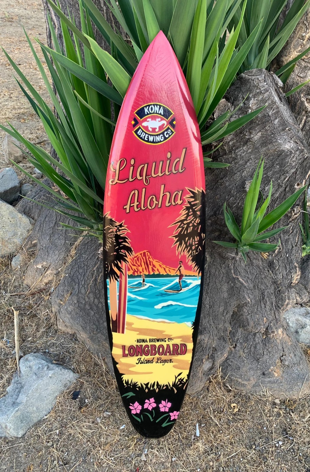Kona Brewing Long Board Hawaii Airbrushed Surfboard 39\ Kona Brewing Long Board Hawaii Airbrushed Surfboard 39\