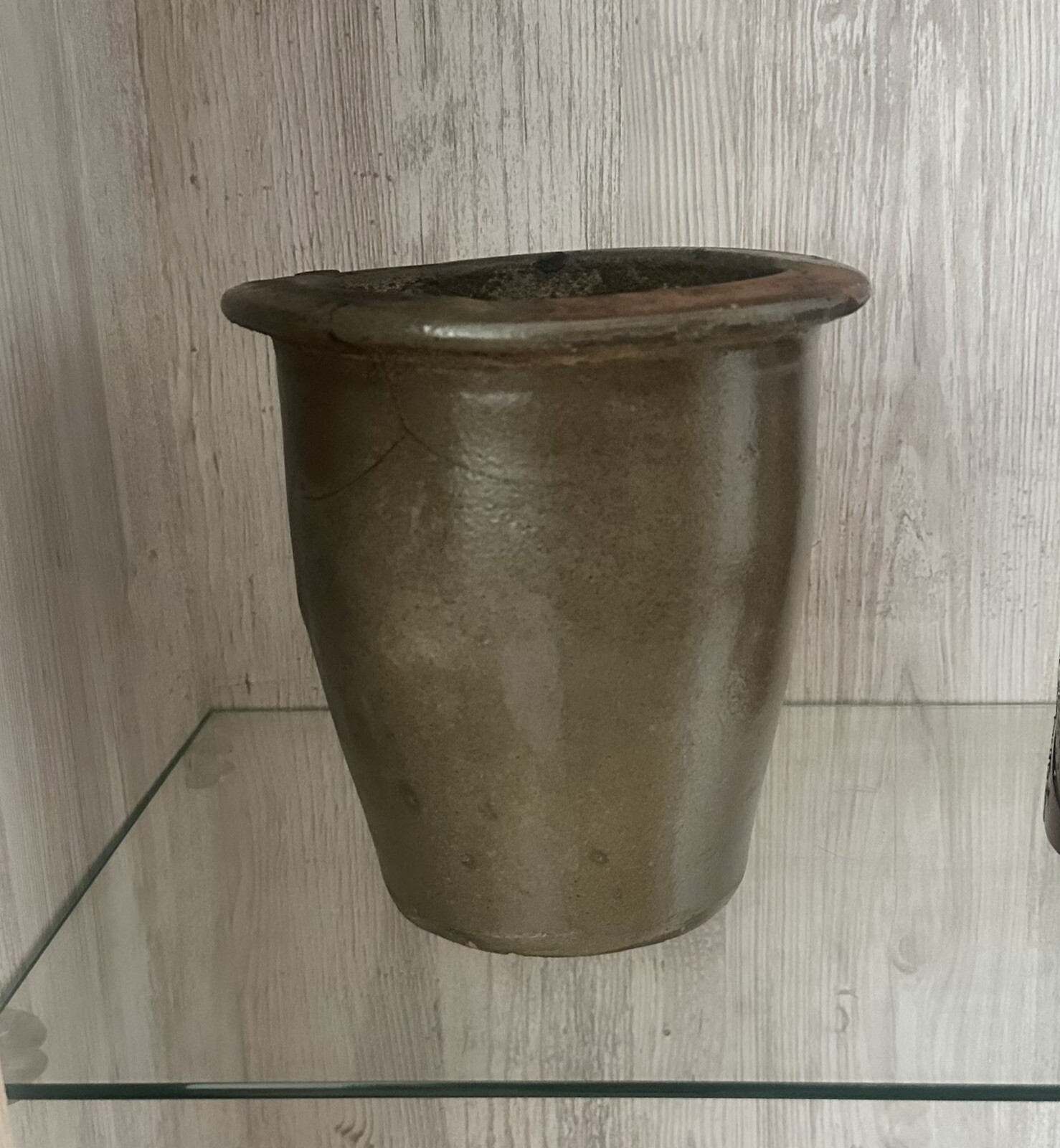 Antique J.B Harmon Primitive Pottery Crock Green County TN Vintage Stoneware