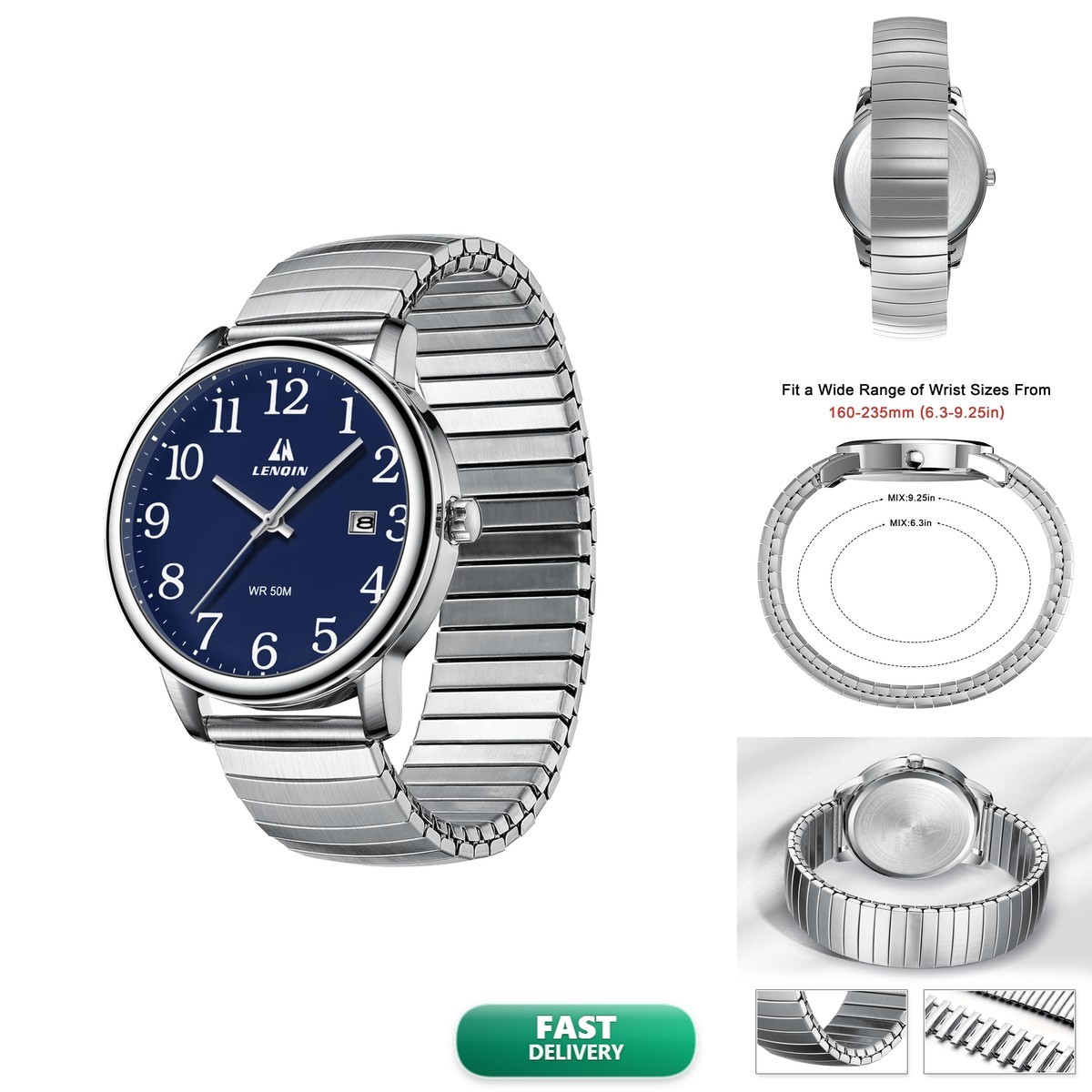 LN LENQIN 0404A Mens Stainless Steel Analog Quartz Watch LN LENQIN 0404A Mens Stainless Steel Analog Quartz Watch