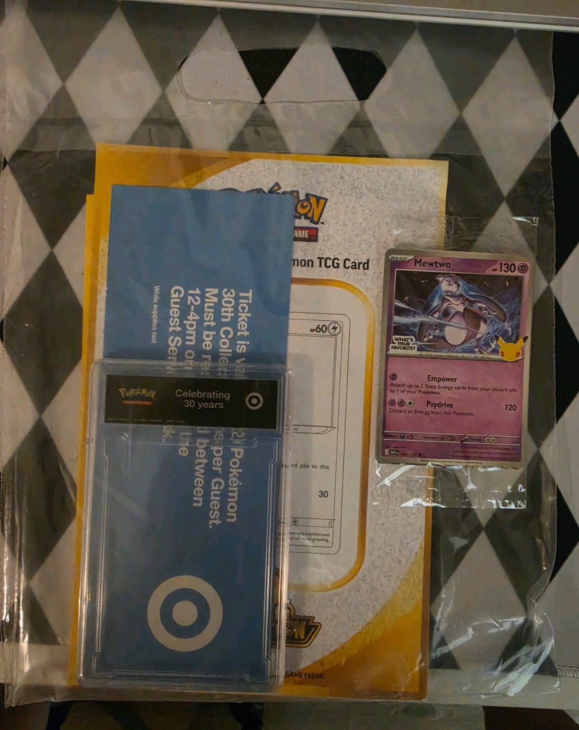Target Mewtwo Pokemon Promo Family Event 30th Anniversary SEALED Target Mewtwo Pokemon Promo Family Event 30th Anniversary SEALED