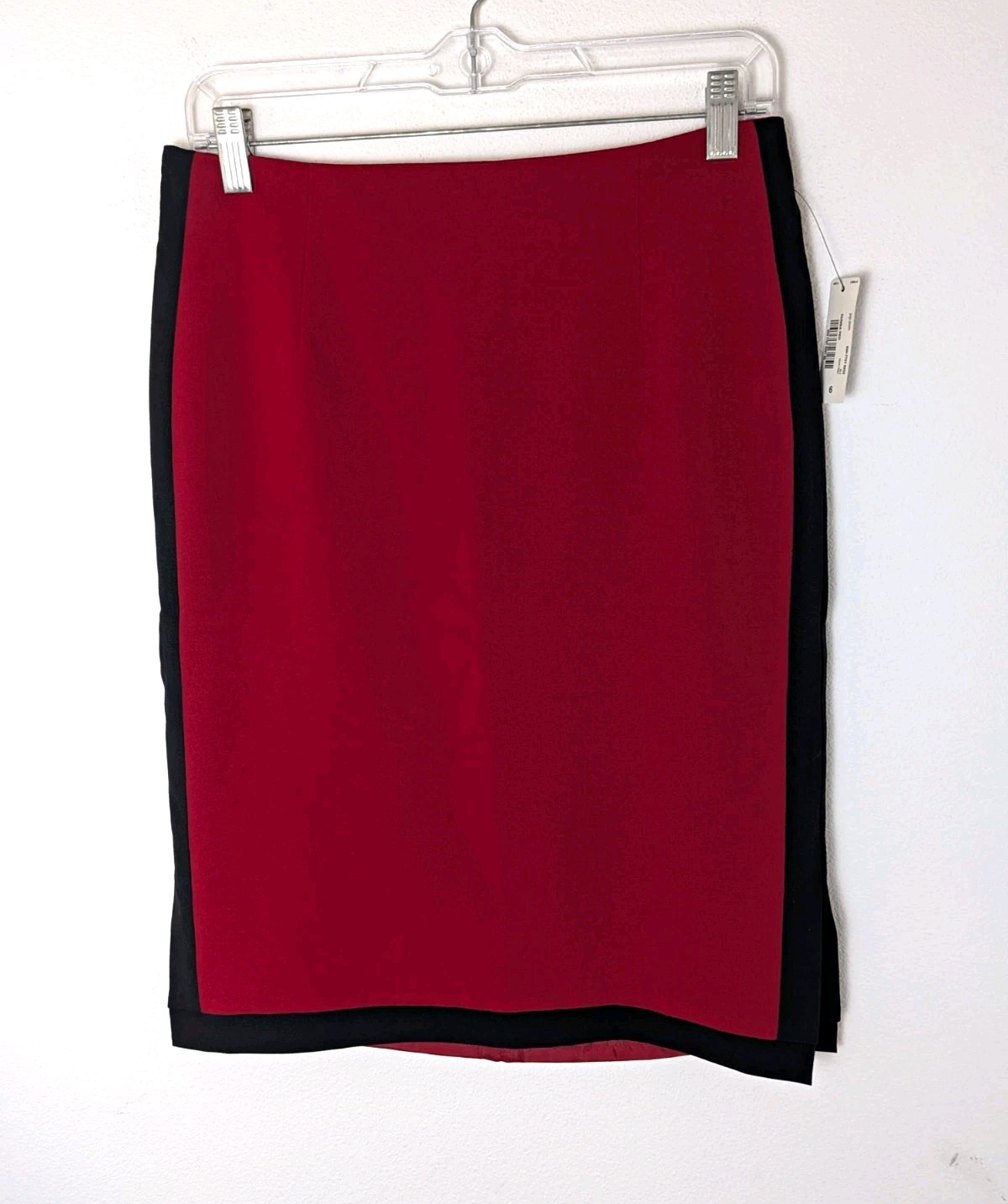 Worthington Women’s Colorblock Pencil Skirt Red Black Lined Knee Length Sz 6 Worthington Women’s Colorblock Pencil Skirt Red Black Lined Knee Length Sz 6