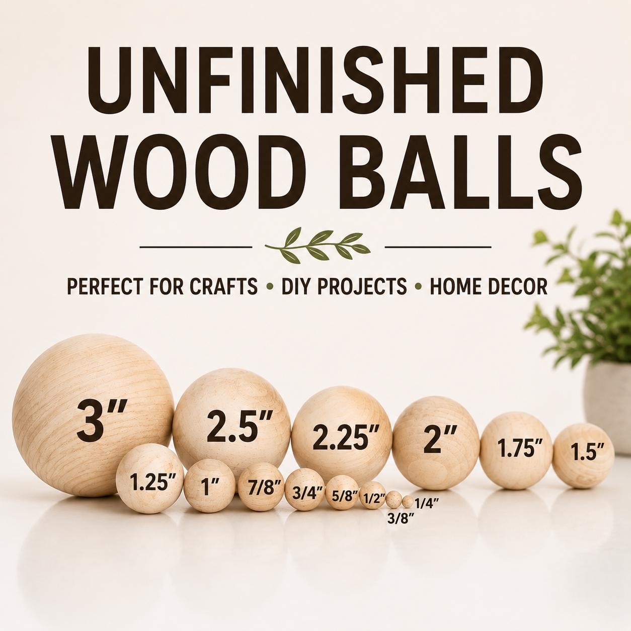 Solid Wooden Balls Crafts Games Home Decor Gnome Ball Noses Small Wood Balls