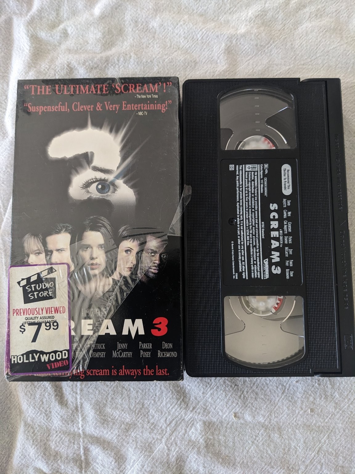 Scream 3 VHS 2000 Horror Mystery Wes Craven Dimension Films Scream 3 VHS 2000 Horror Mystery Wes Craven Dimension Films
