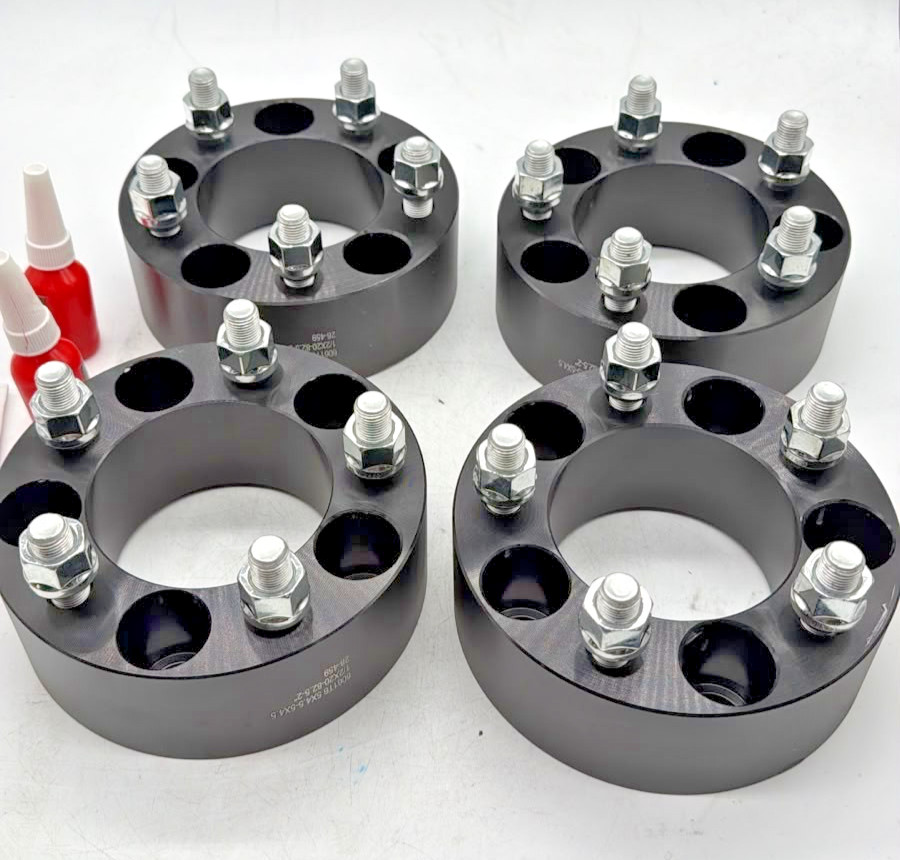 2” Wheel Spacers 5x4.5 5x114.3 82.5mm 1/2-20 Jeep Ford Black 4 Pieces