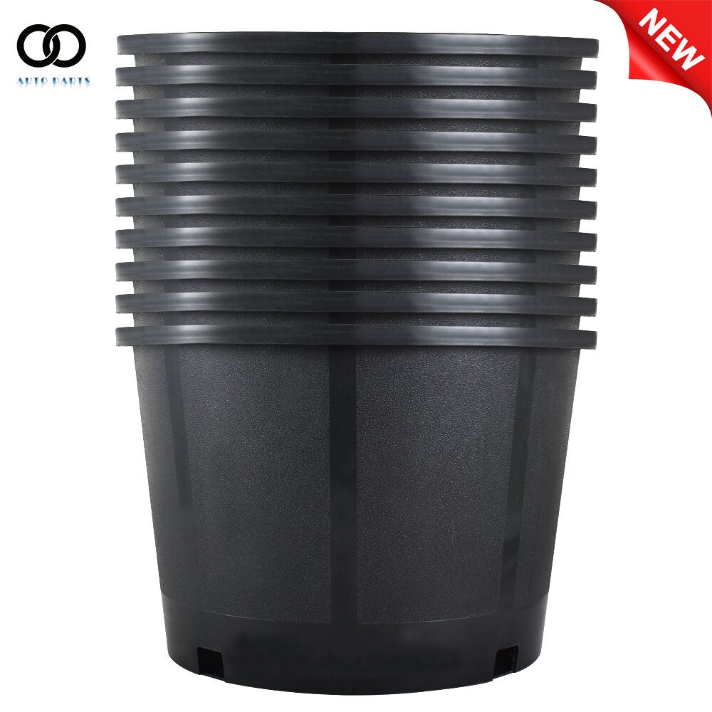 Heavy Duty 5 Gallon Planters Plastic Nursery Pots Flower Plant Pots 10 Pack