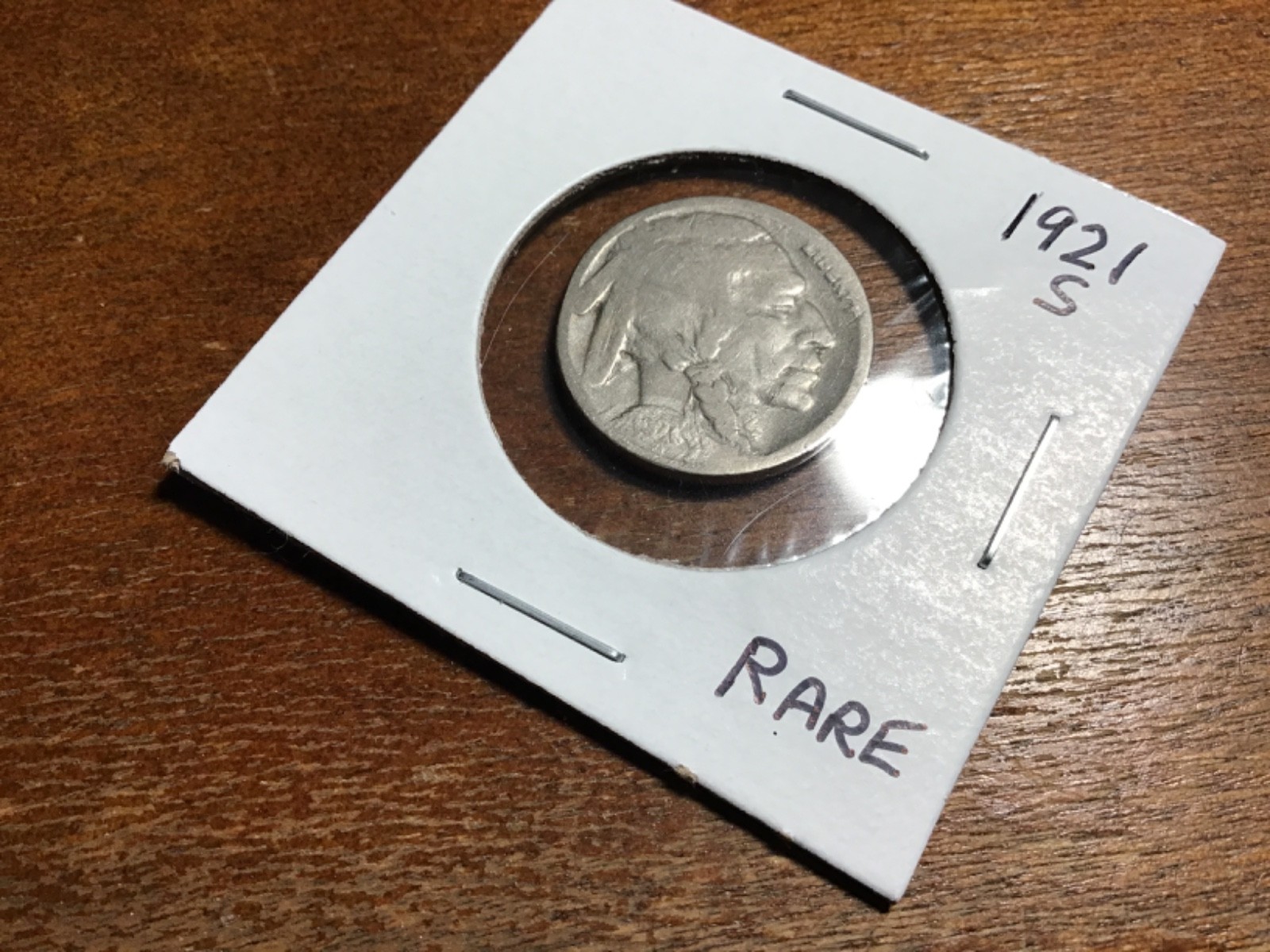 Scarce 1921 S buffalo Indian Head Nickel. Circulated. Hard to Find.