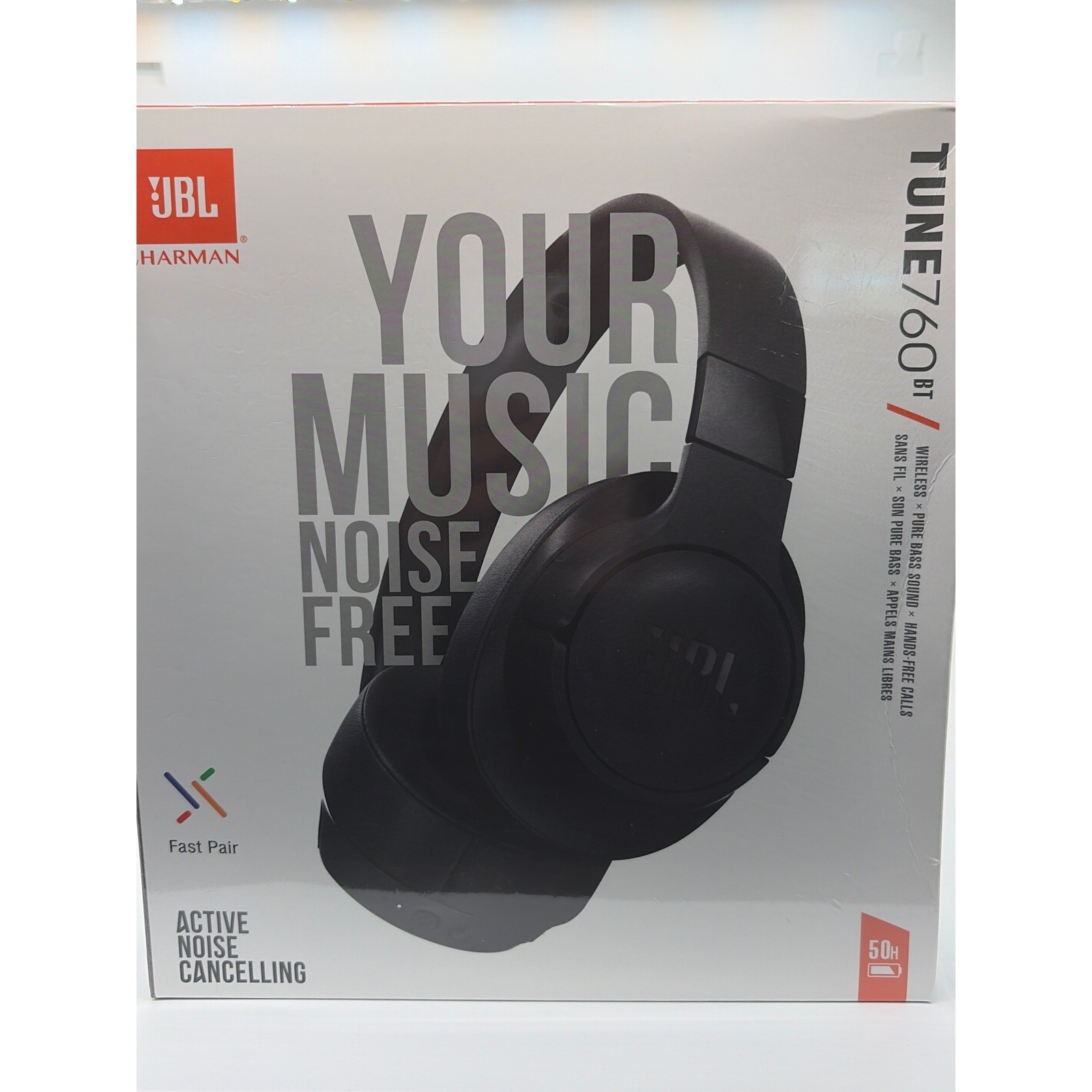 JBL Tune 760BT Wireless Over-Ear NC Headphones Black Pure Bass Bluetooth v5.0 2A JBL Tune 760BT Wireless Over-Ear NC Headphones Black Pure Bass Bluetooth v5.0 2A