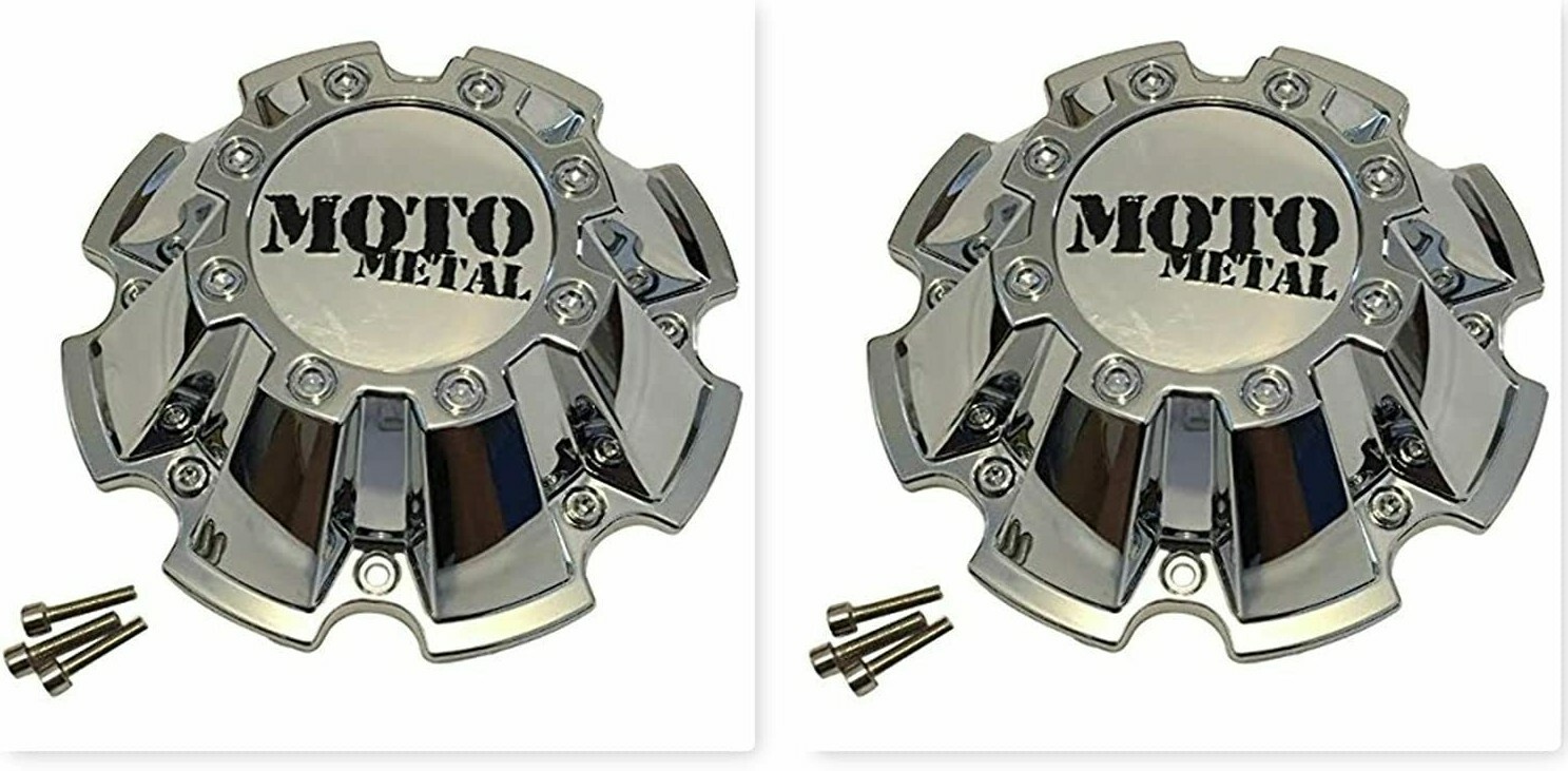 2 PACK 793CHROME Moto Metal Chrome Wheel Center Cap CAP M-793