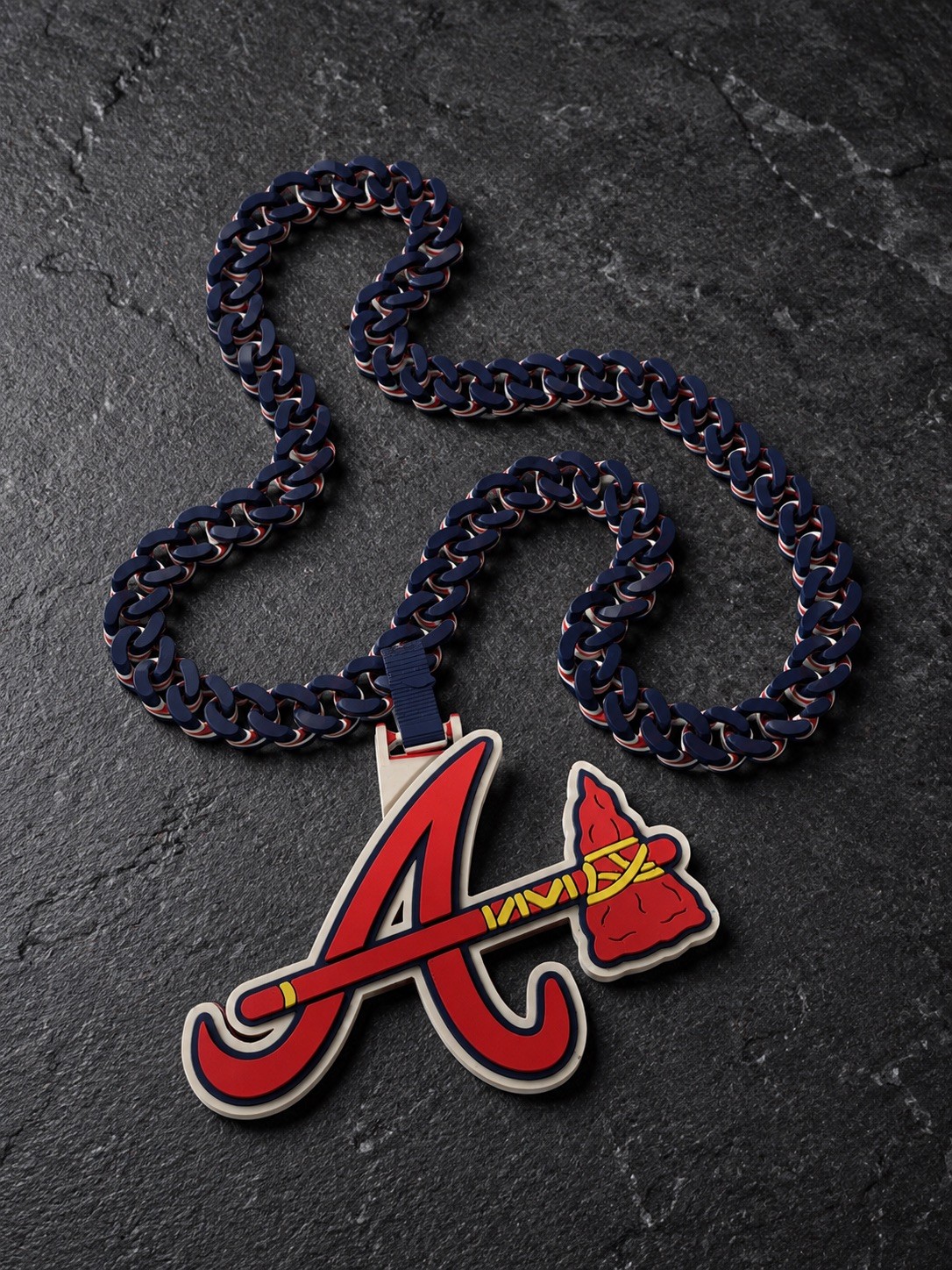 MLB Atlanta Braves Hype Chain 3D Printed Necklace, New Style, Cuban Link Style MLB Atlanta Braves Hype Chain 3D Printed Necklace, New Style, Cuban Link Style