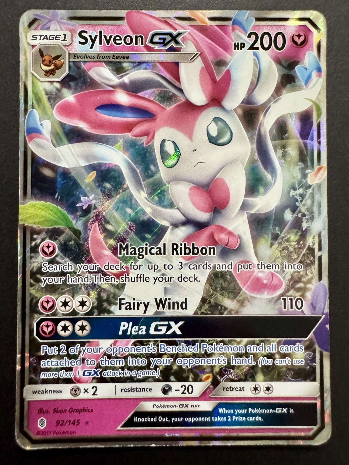 Sylveon GX 92/145 Sm-Guardians Rising Holo Sylveon GX 92/145 Sm-Guardians Rising Holo