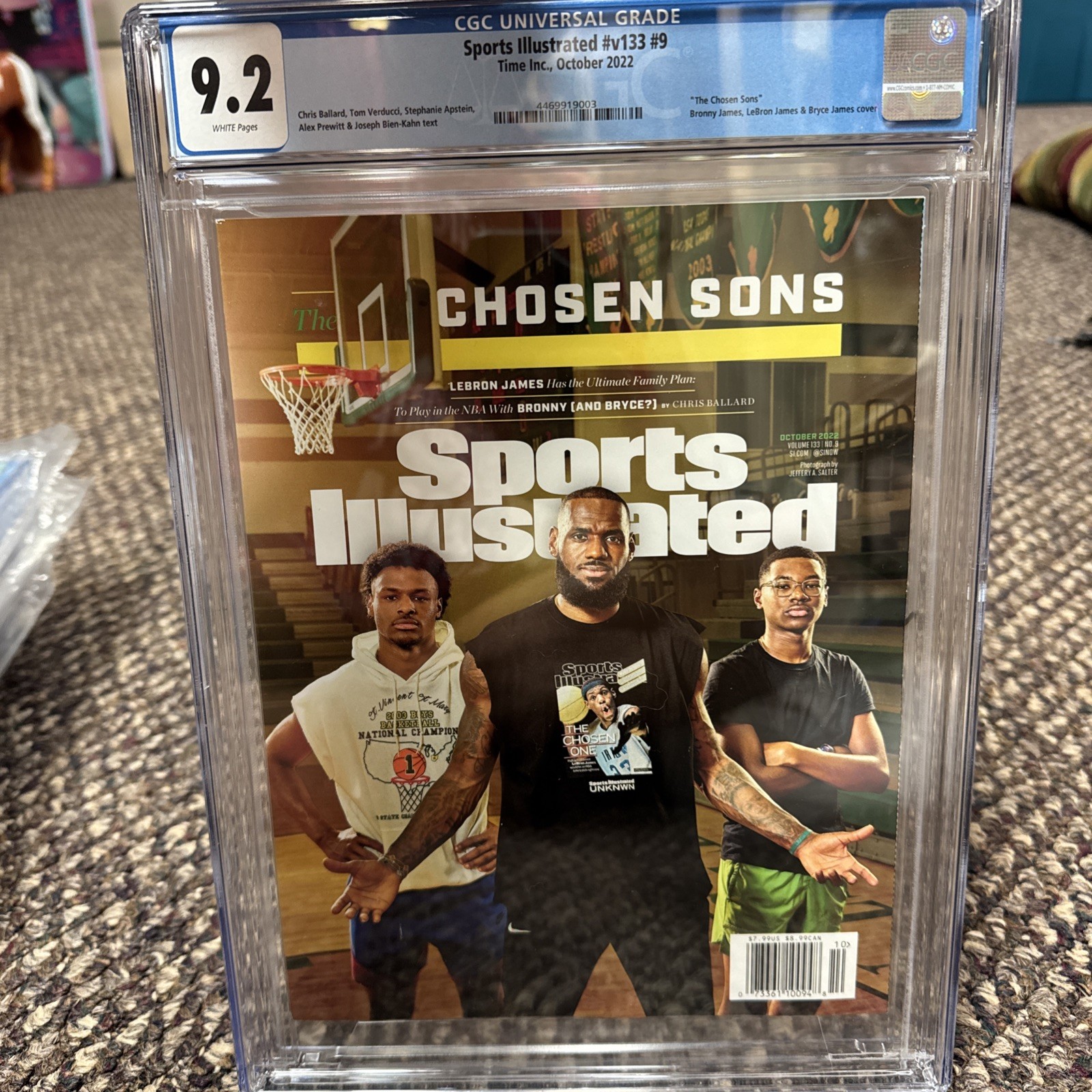 LeBron James CGC 9.2 Sports Illustrated Oct 2022 V133 Bronny Bryce