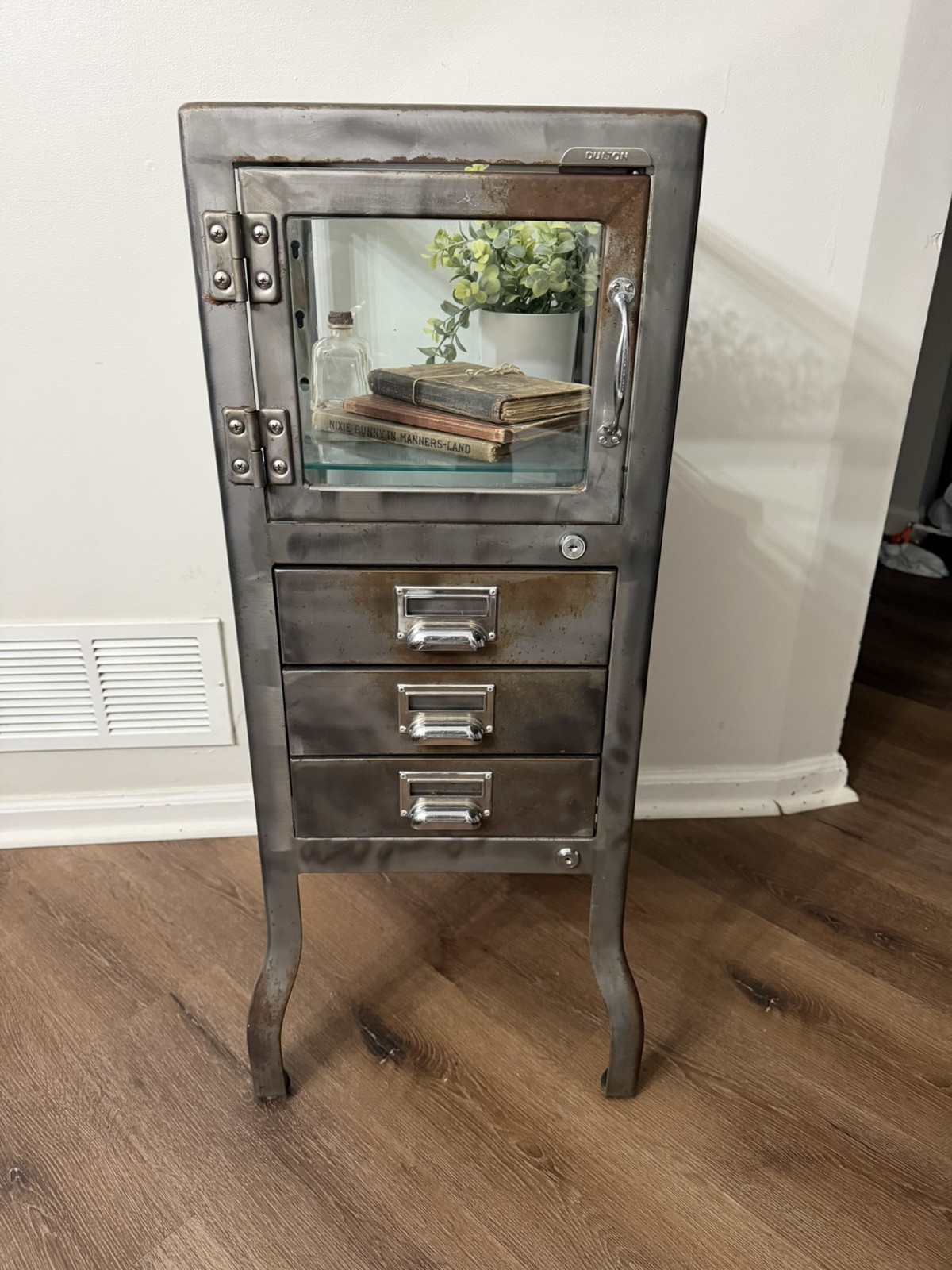 Restoration Hardware Dulton Metal Pharmacy Short Bath Cabinet Industrial Display