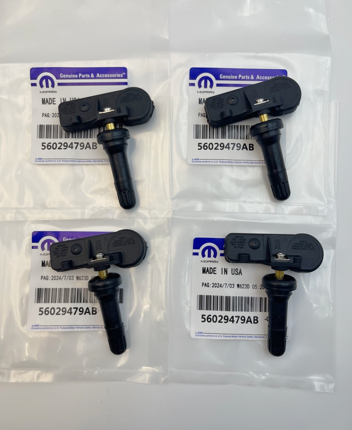 4 x OEM 56029479AB TPMS Tire Pressure Sensor for Dodge Chrysler Jeep TPM112