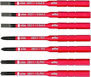 Wiha 28373 7 Piece Insulated SlimLine Blade Set