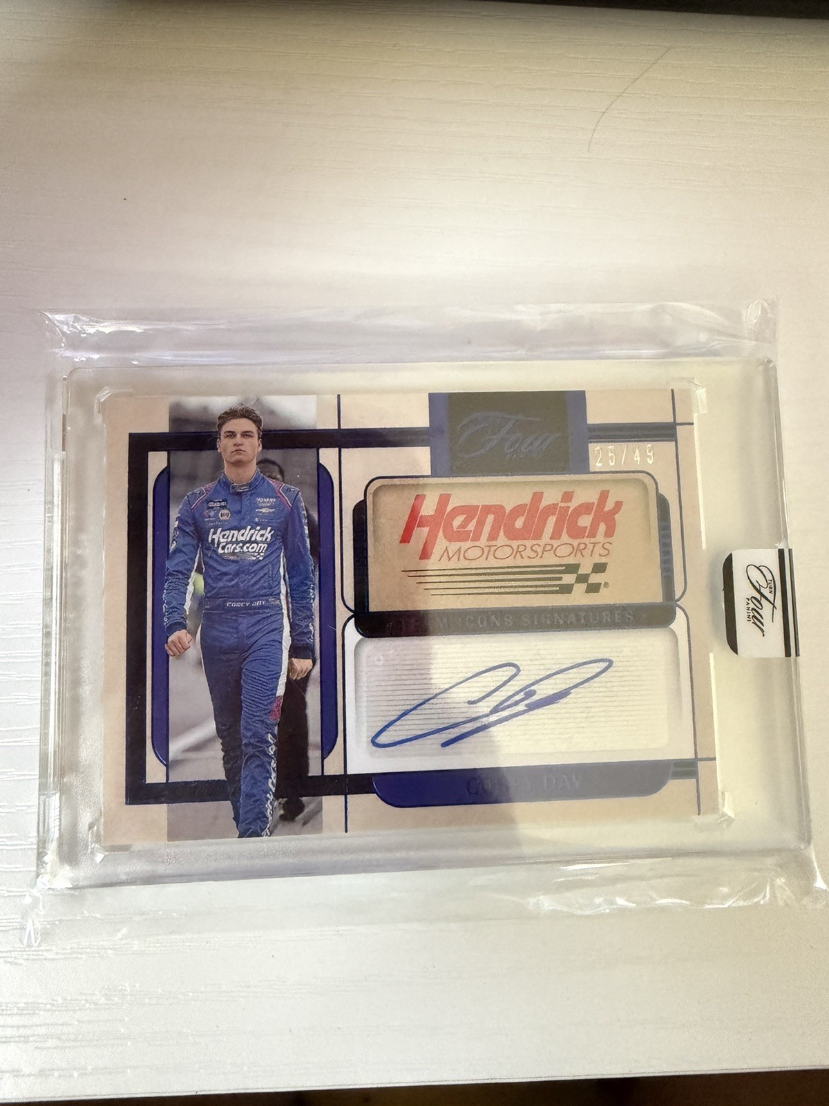 2026 Turn Four Team Icons Signatures Blue SP Color Match Auto /49 Corey Day 2026 Turn Four Team Icons Signatures Blue SP Color Match Auto /49 Corey Day
