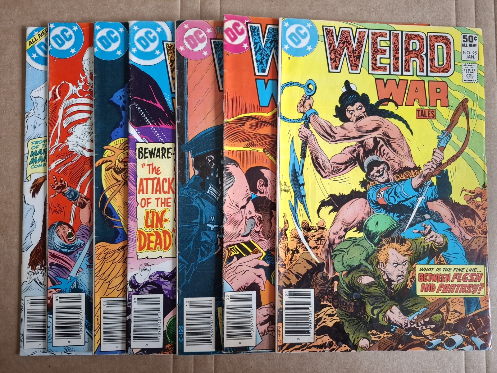 Lot Of 7 Weird War Tales #66 67 74 82 84 87 95 VG To FN Low To Midgrade DC