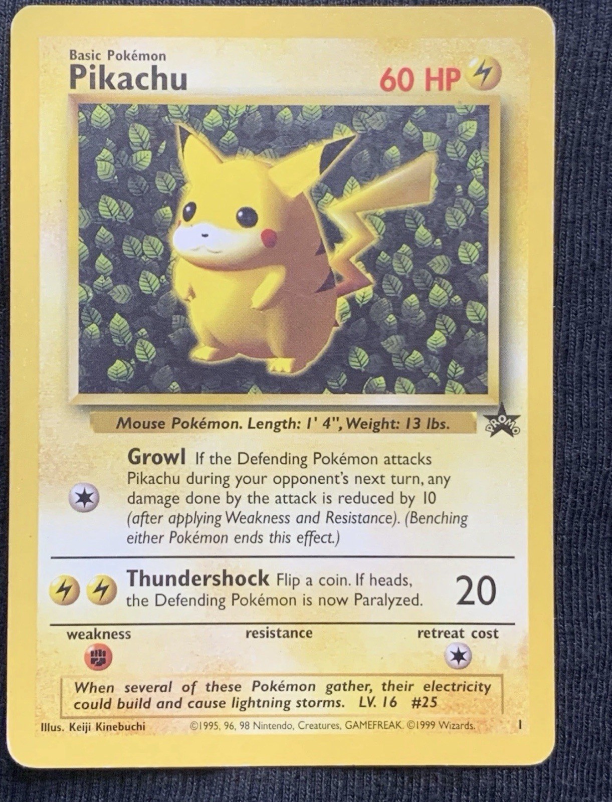 Pokemon Pikachu 01/53 WoTC Promo Ivy Pikachu
