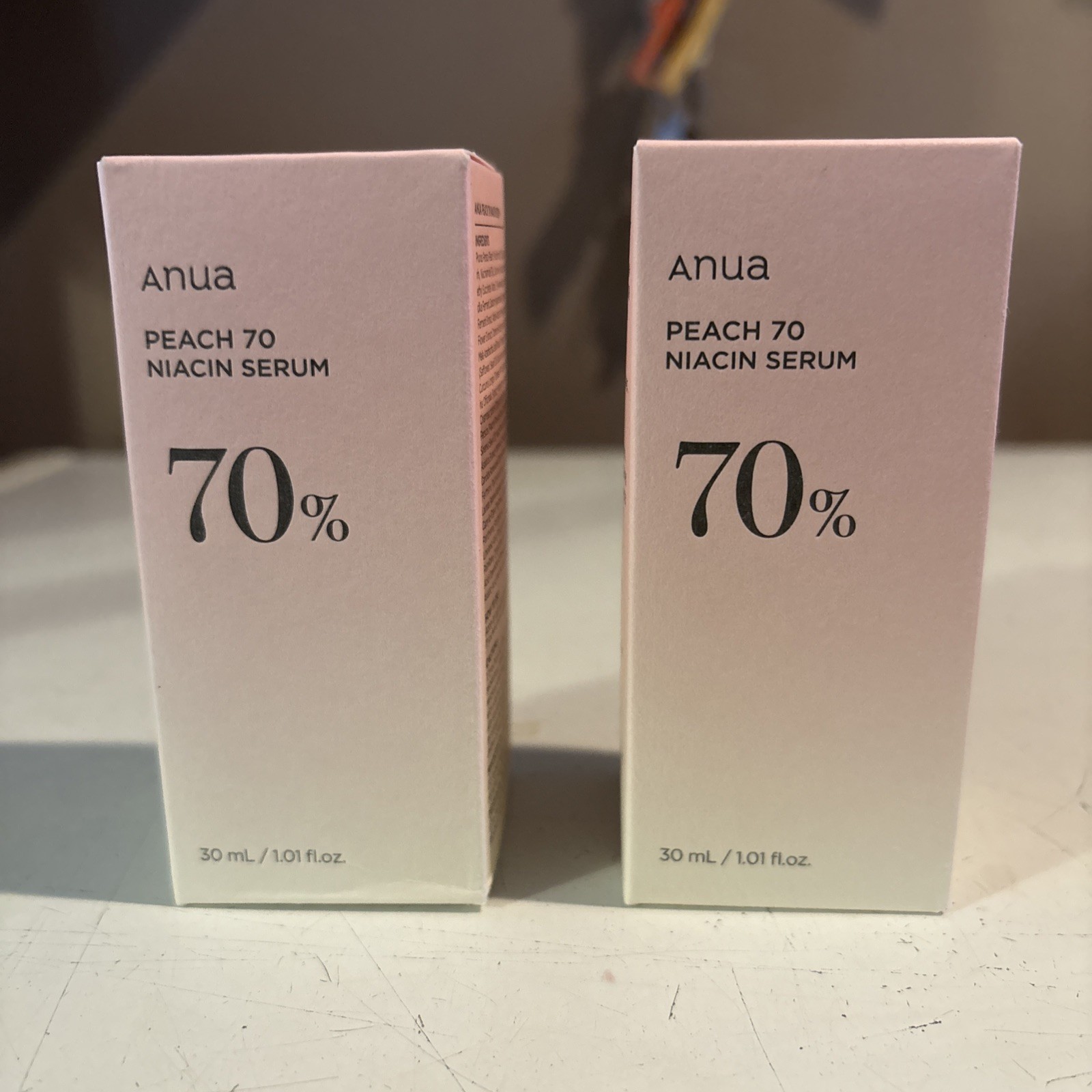LOT OF 2 ANUA Peach 70% Niacin Serum 30ml Brightening Korean Skincare EXP-7/2026 LOT OF 2 ANUA Peach 70% Niacin Serum 30ml Brightening Korean Skincare EXP-7/2026