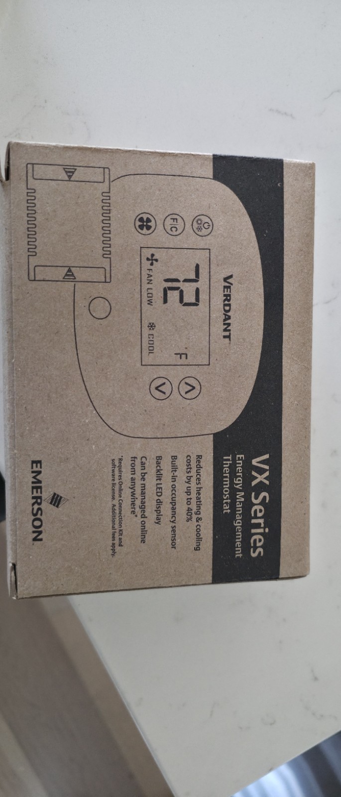 Emerson Verdant VX Series Energy Management Thermostat Emerson Verdant VX Series Energy Management Thermostat