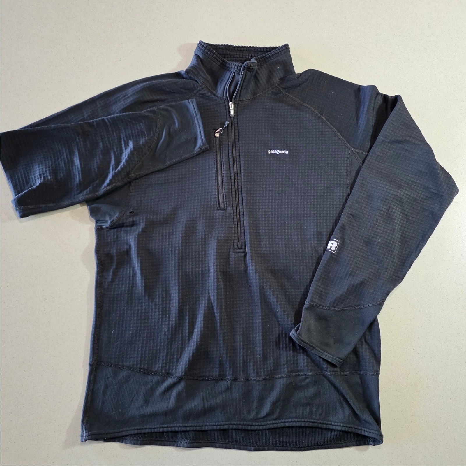 Patagonia R1 Regulator Quarter Zip Grid Fleece Pullover Mens Large Black