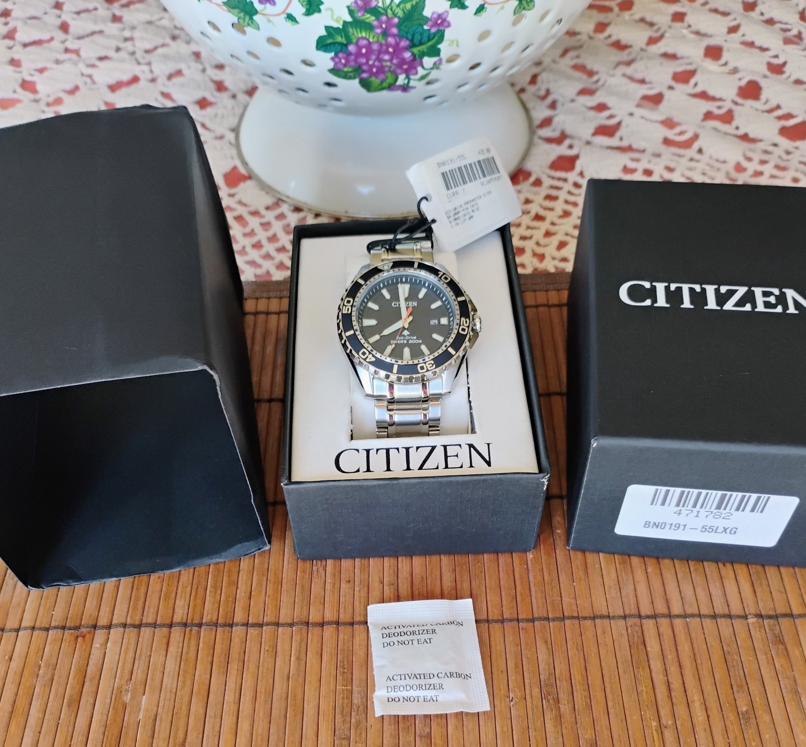 Citizen Eco-Drive Promaster Dive BN0191-55L Men\'s Watch Blue Dial 45mm 200m New