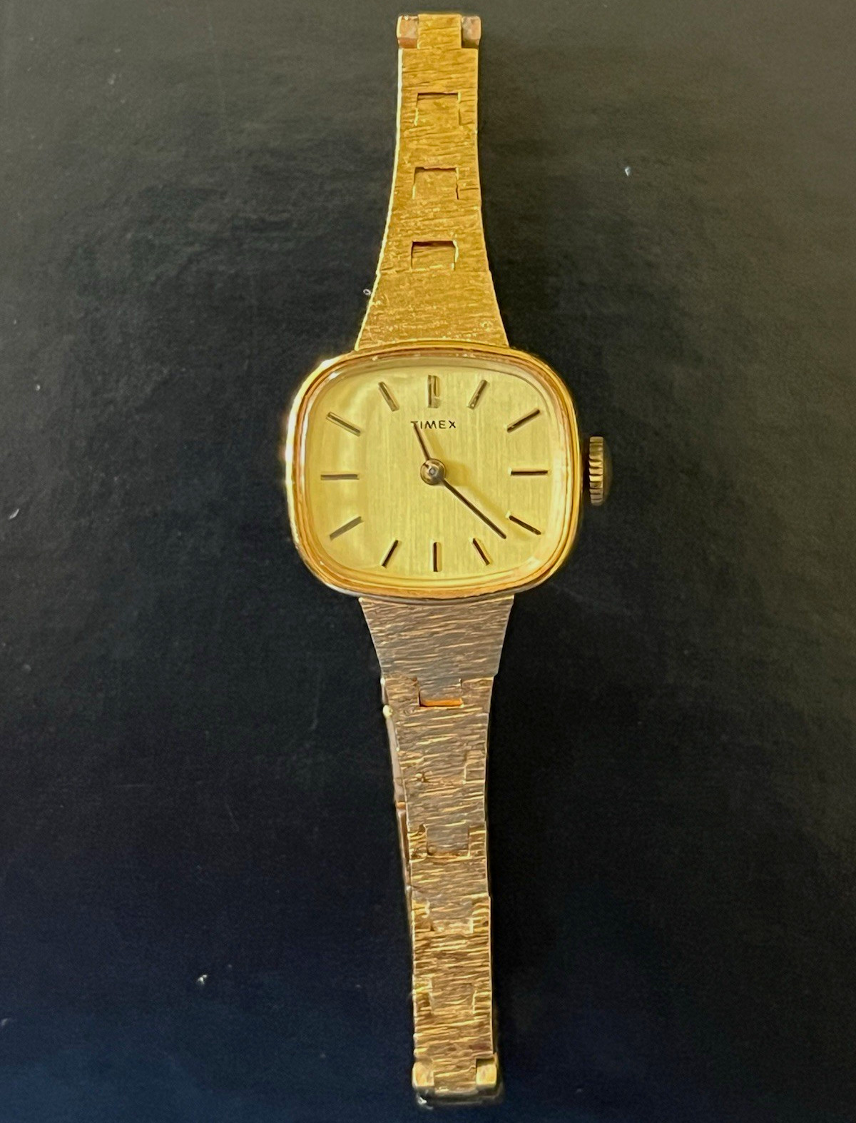 VTG 60s Timex Womens hand wind Gold Tone Square face - Works pristine cond VTG 60s Timex Womens hand wind Gold Tone Square face - Works pristine cond