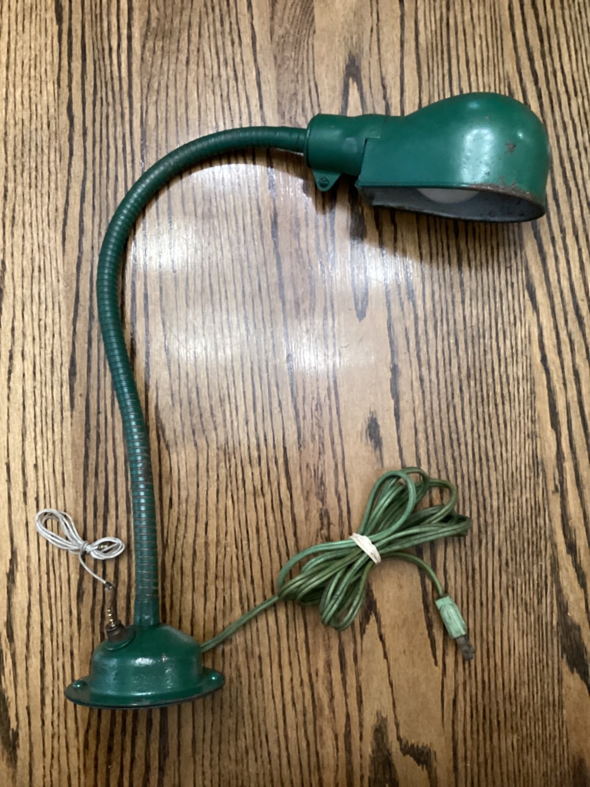 Vintage Fostoria Gooseneck Worklight Engineer Machinist Industrial Lamp Flexible