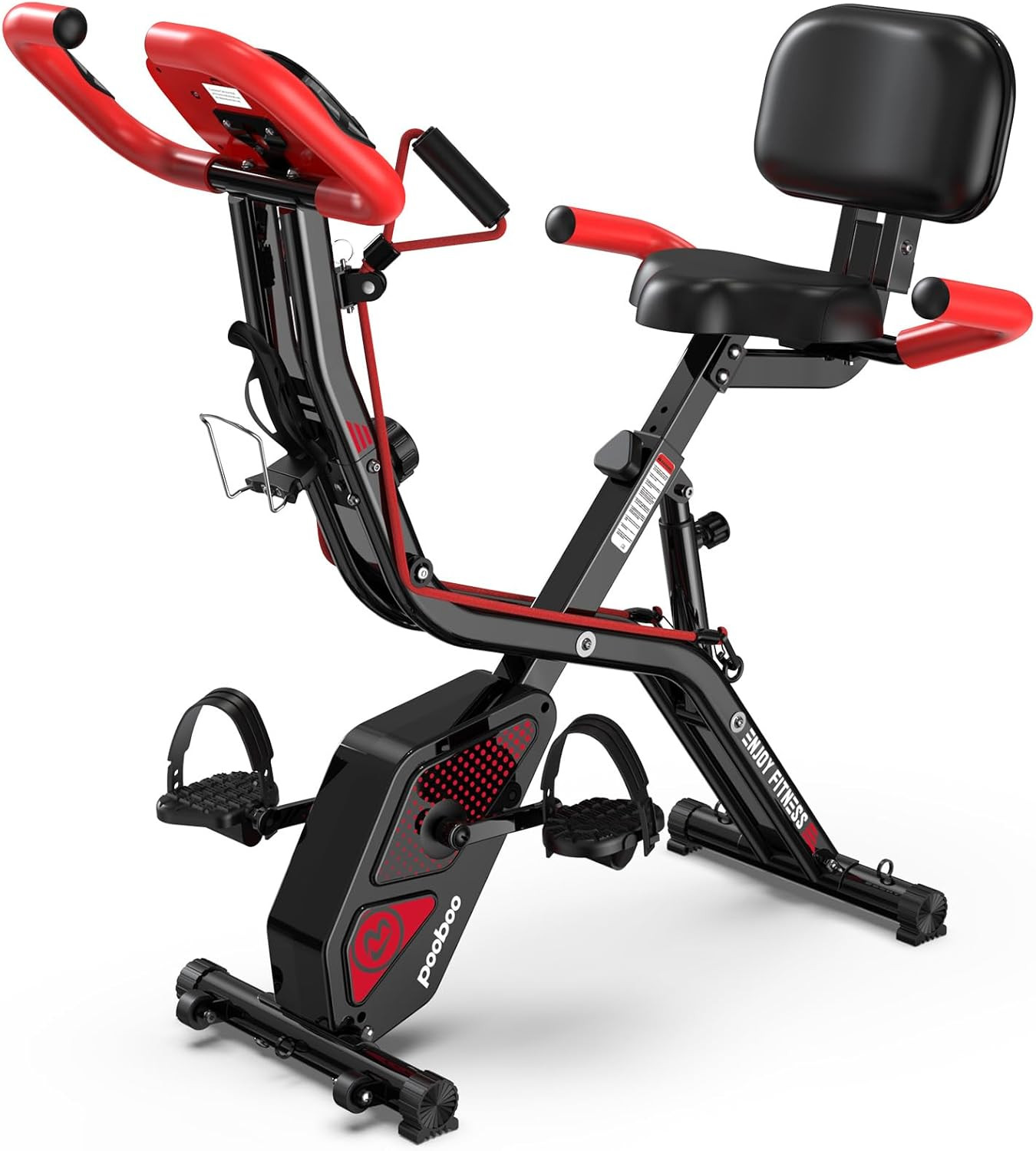 Folding Exercise Bike Magnetic Upright Stationary Cycle 300LB Capacity Home Gym Folding Exercise Bike Magnetic Upright Stationary Cycle 300LB Capacity Home Gym