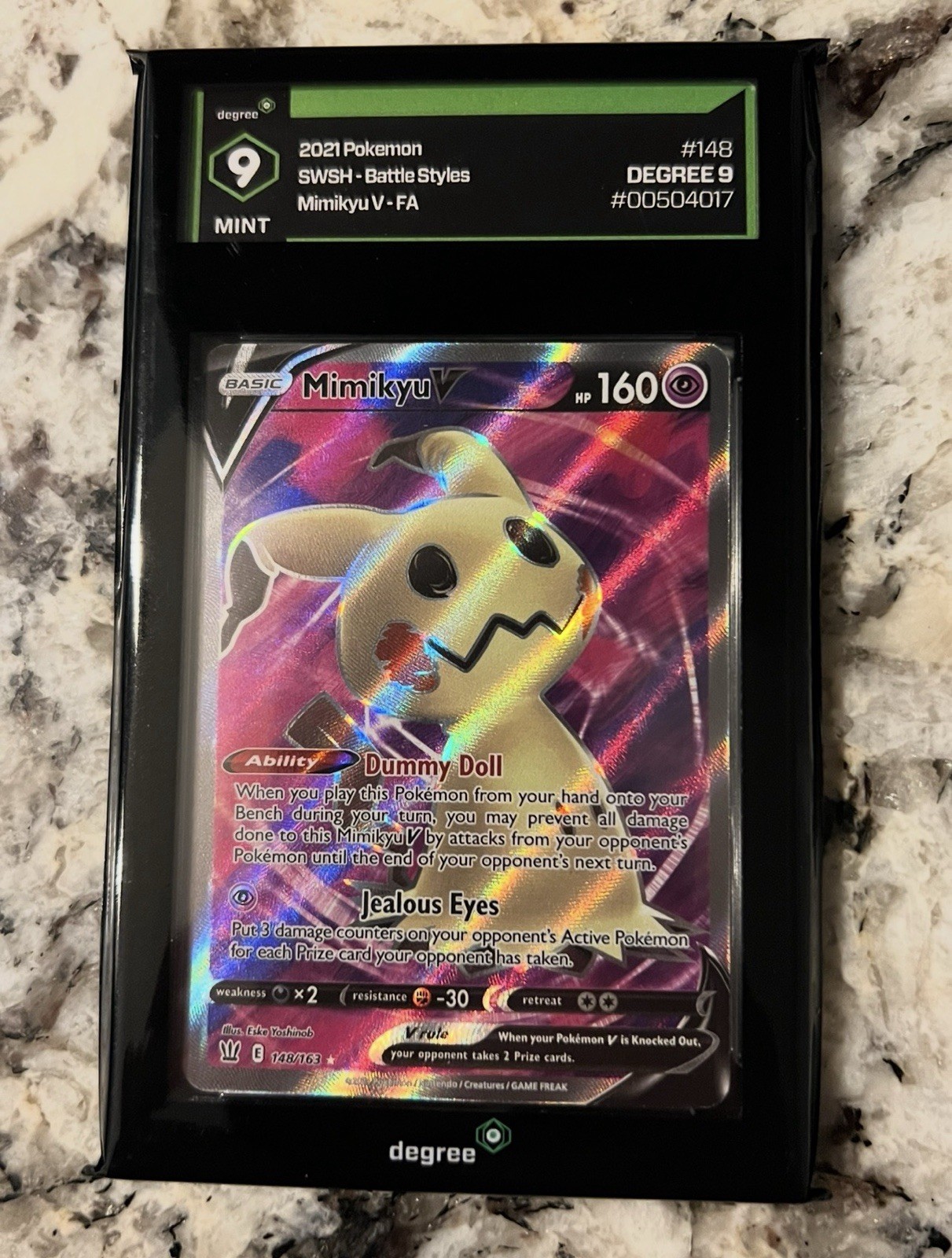 2021 POKEMON SWORD & SHIELD BATTLE STYLES #148/163 MIMIKYU V FULL ART ULTRA RARE 2021 POKEMON SWORD & SHIELD BATTLE STYLES #148/163 MIMIKYU V FULL ART ULTRA RARE