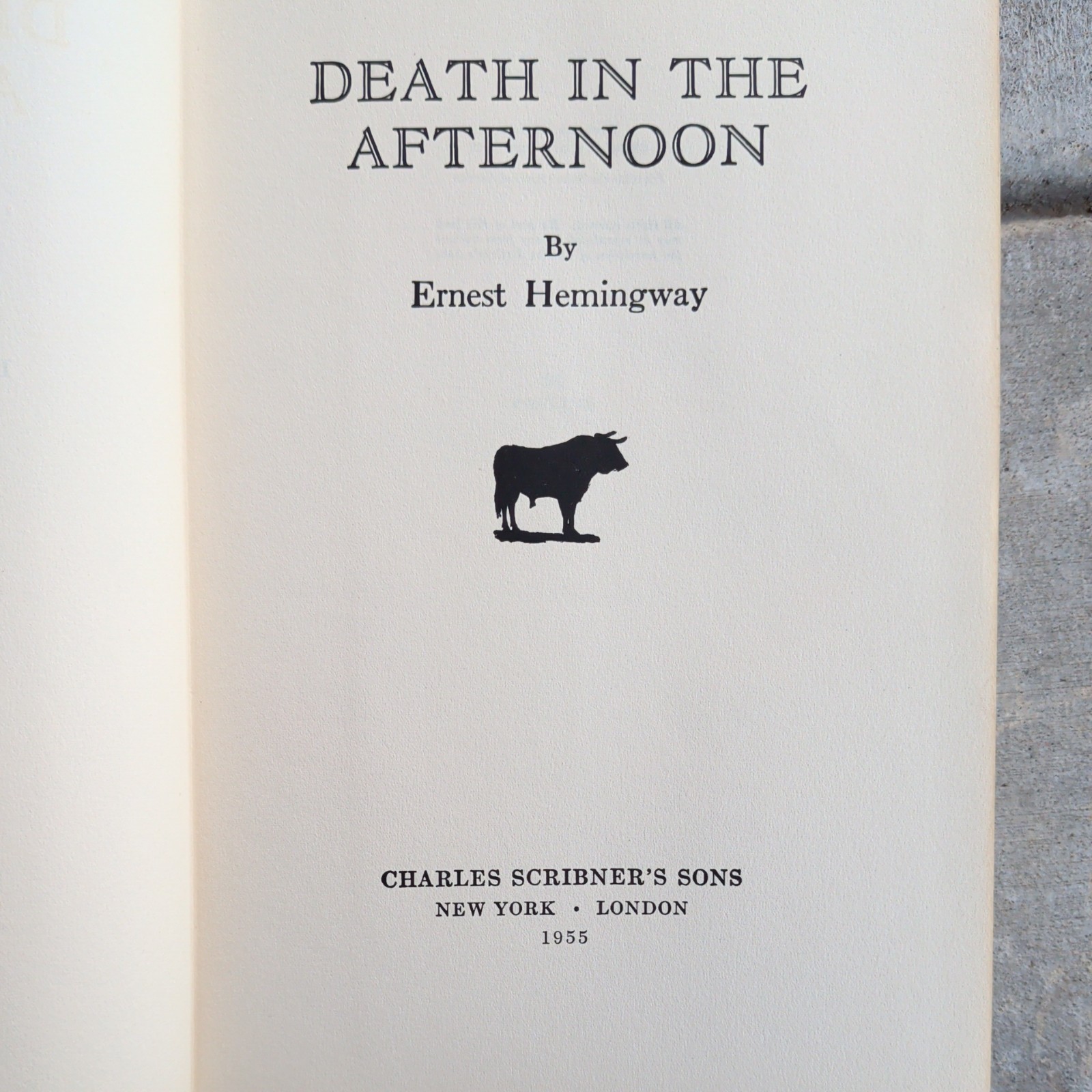 VTG Death in the Afternoon, by Ernest Hemingway, 1955, Hardbound VTG Death in the Afternoon, by Ernest Hemingway, 1955, Hardbound