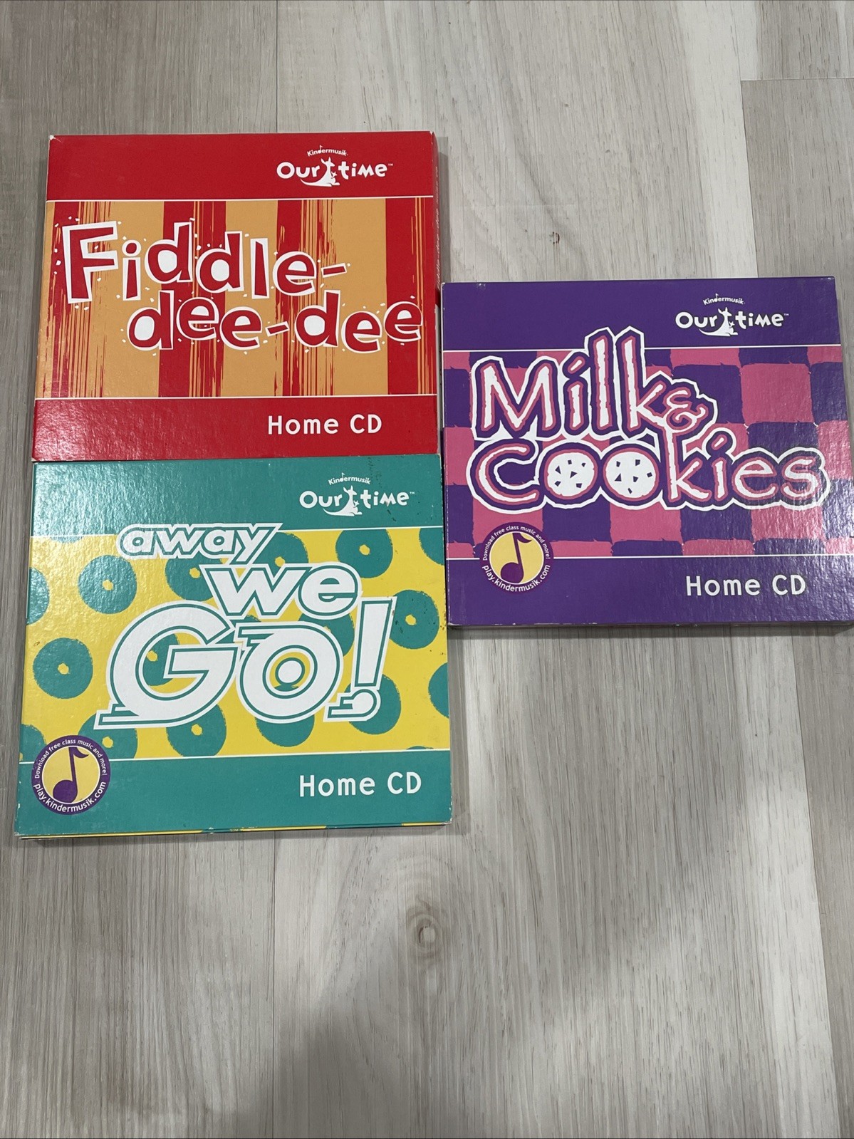 Kindermusik Home CDs - Lot Of 3 Milk & Cookies, Away We Go, Fiddle-dee-dee Kindermusik Home CDs - Lot Of 3 Milk & Cookies, Away We Go, Fiddle-dee-dee