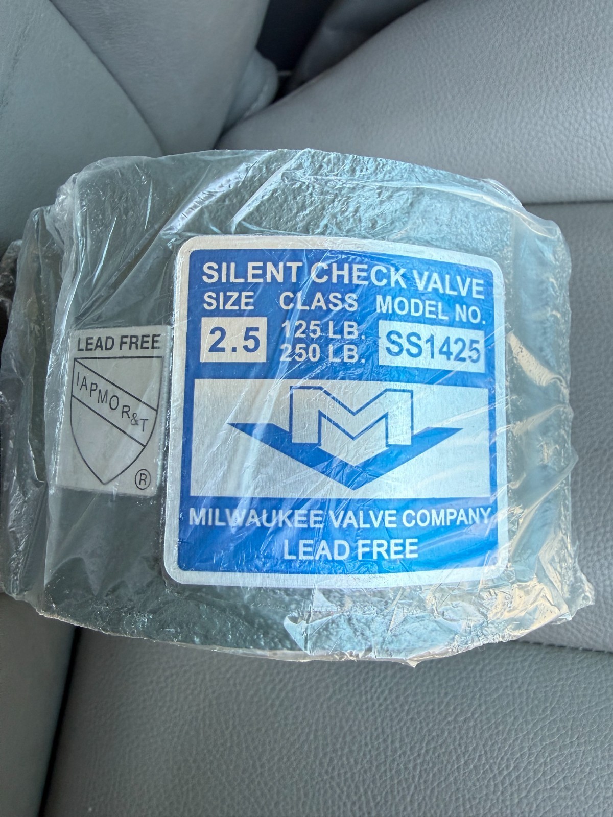 Milwaukee Valve 1425-212 1400 Wafer Silent Check Valve, 2-1/2 in, water