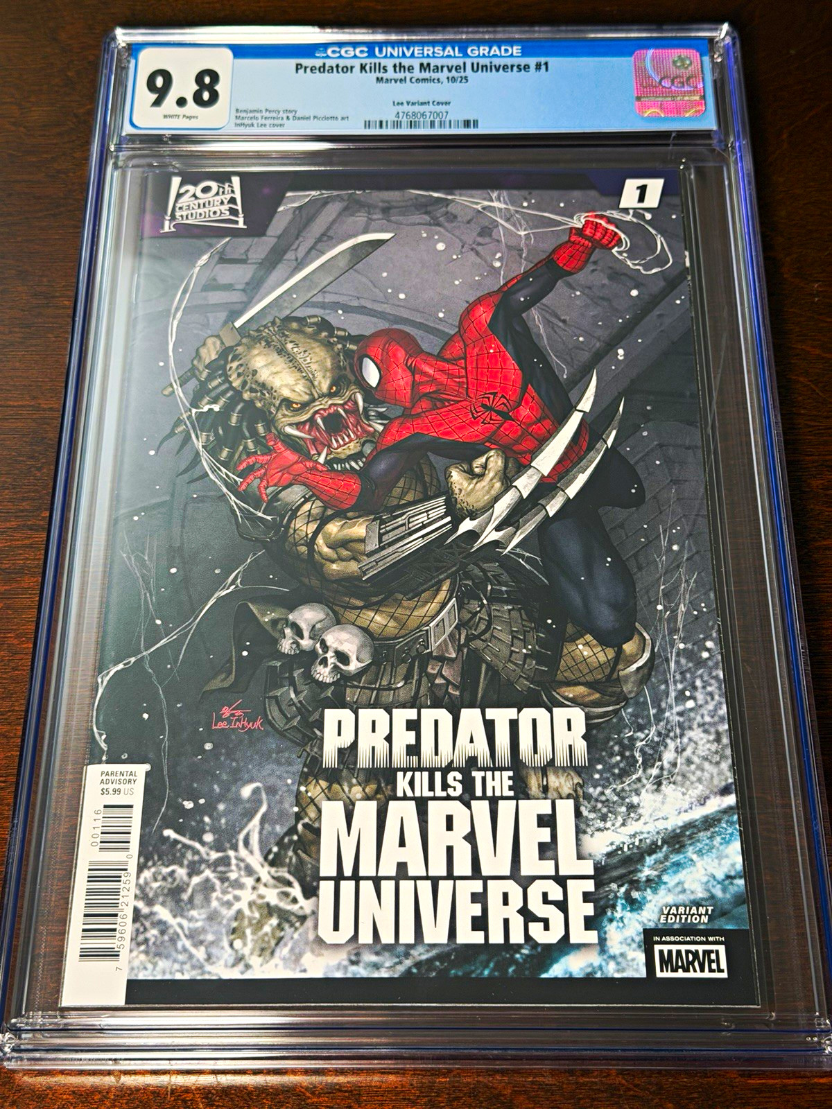 Marvel Predator Kills the Marvel Universe #1 Lee Variant CGC 9.8 Spiderman Marvel Predator Kills the Marvel Universe #1 Lee Variant CGC 9.8 Spiderman
