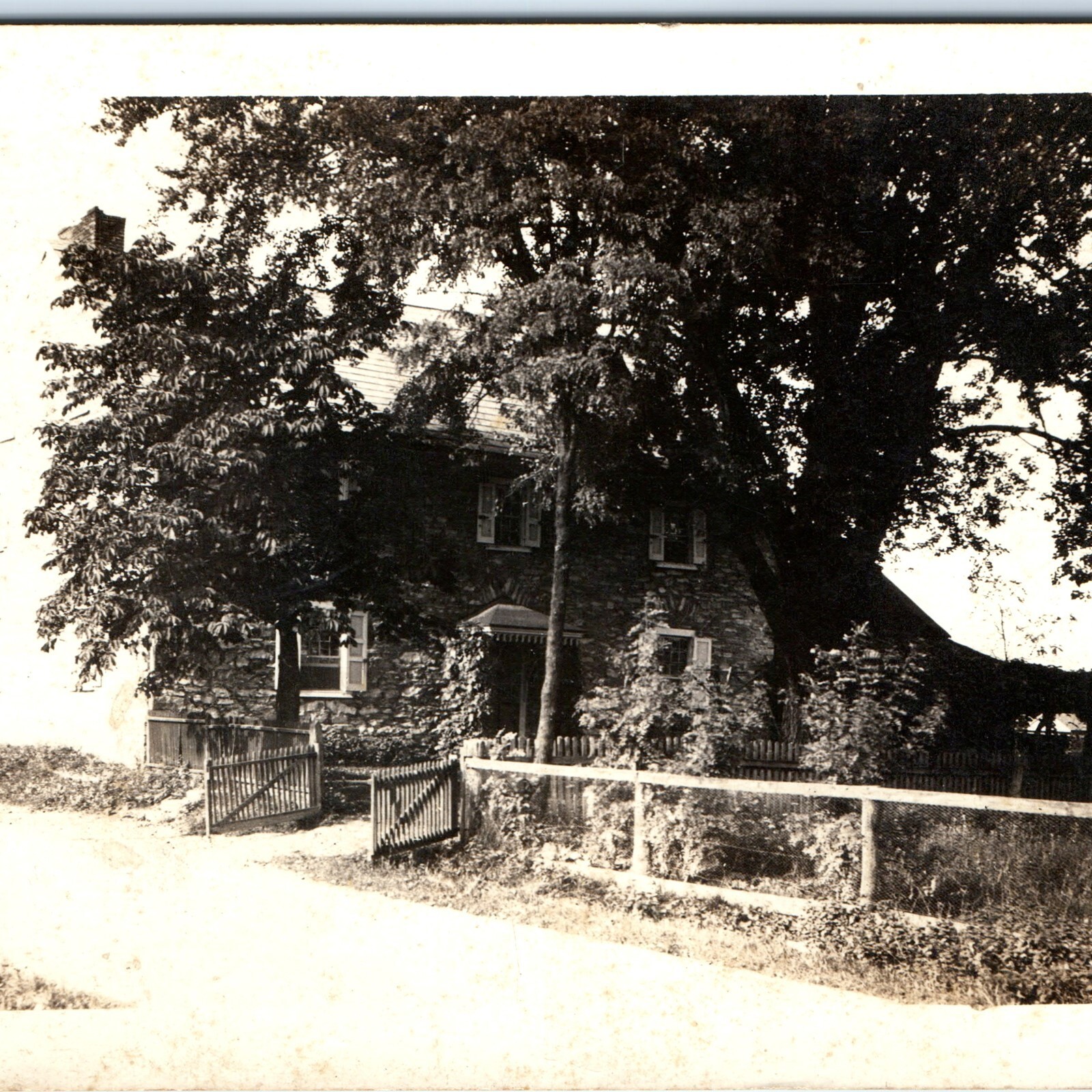 c1910s Stone Colonial House Homestead RPPC Real Photo Postcard Old Brick Home c1910s Stone Colonial House Homestead RPPC Real Photo Postcard Old Brick Home