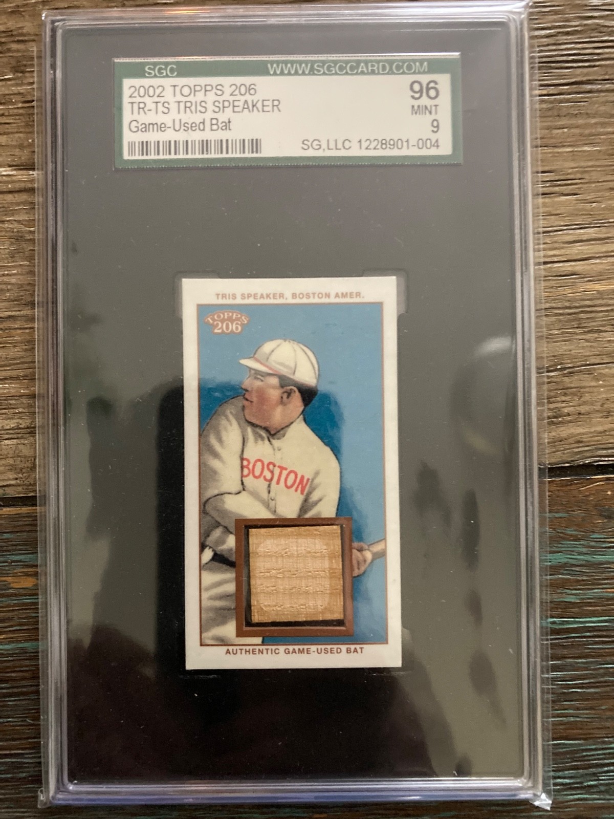 2002 Topps 206 Tris Speaker Game-Used Bat SGC 96 MINT 2002 Topps 206 Tris Speaker Game-Used Bat SGC 96 MINT