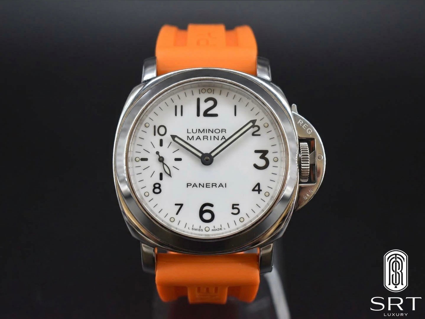 Panerai Luminor Marina White 44mm PAM00113 Men\'s Rubber Strap Watch MSRP $6,300