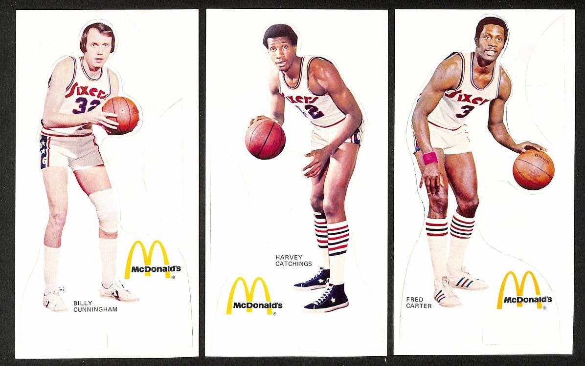 1975-76 Philadelphia 76ers McDonald\'s Set of 6 Standups Clean 208950