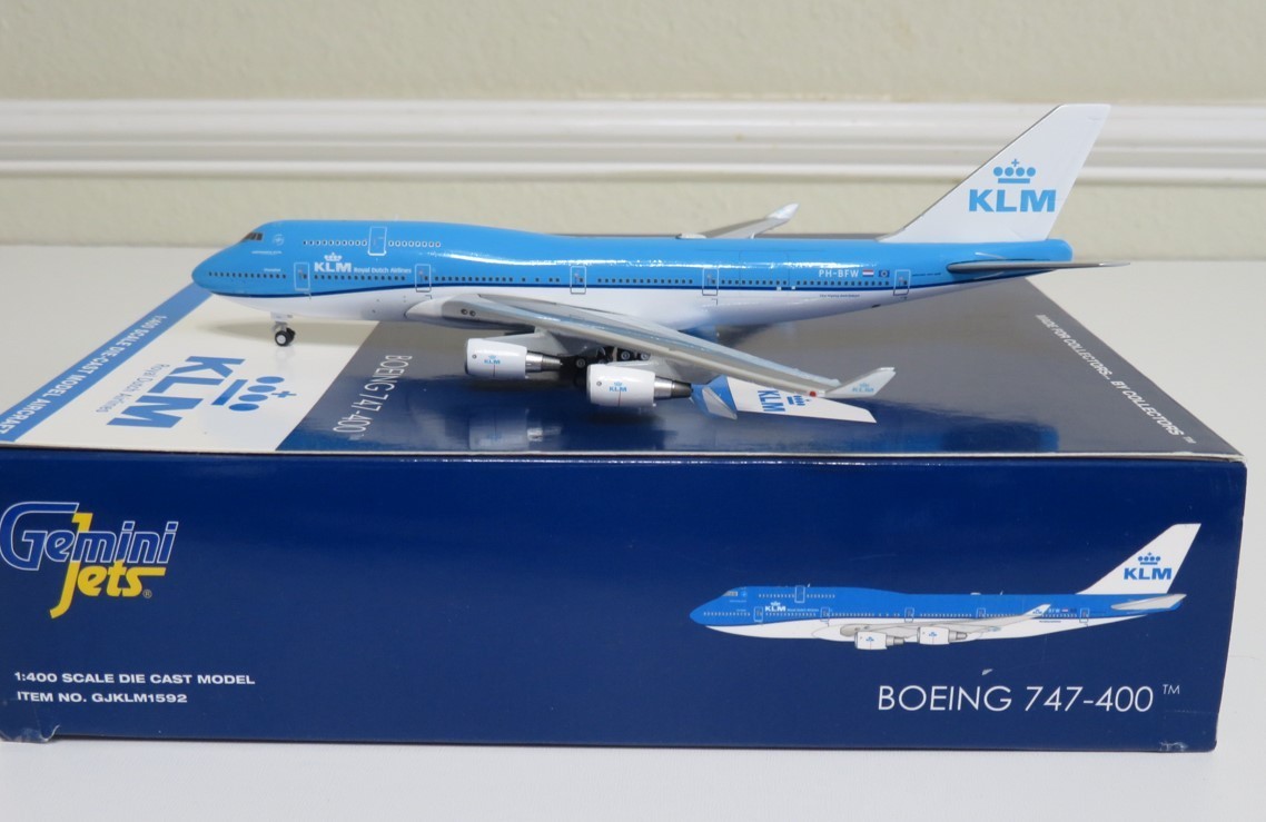 Gemini Jets KLM  B747-400. PH-BFW. Rare. New. Read Description. 1:400 Scale