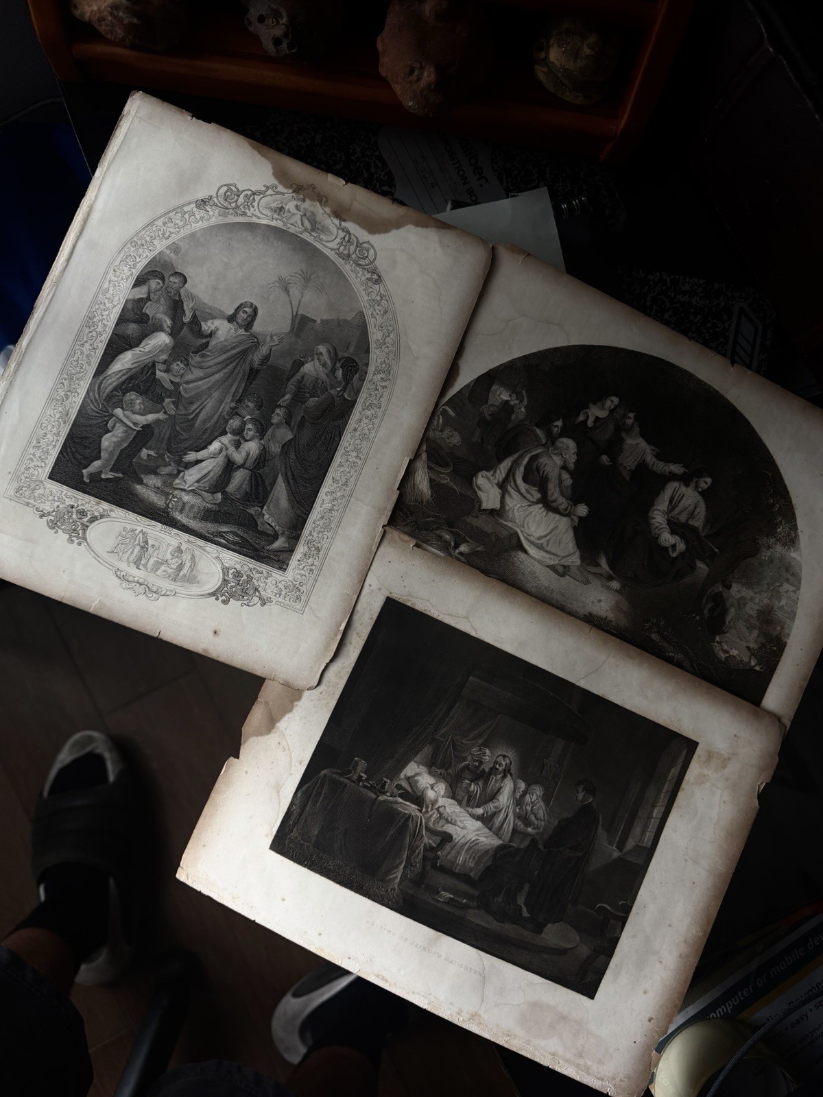 3 Antique 19th C Engravings Christ Jerusalem Galileo Religious Biblical Prints 3 Antique 19th C Engravings Christ Jerusalem Galileo Religious Biblical Prints