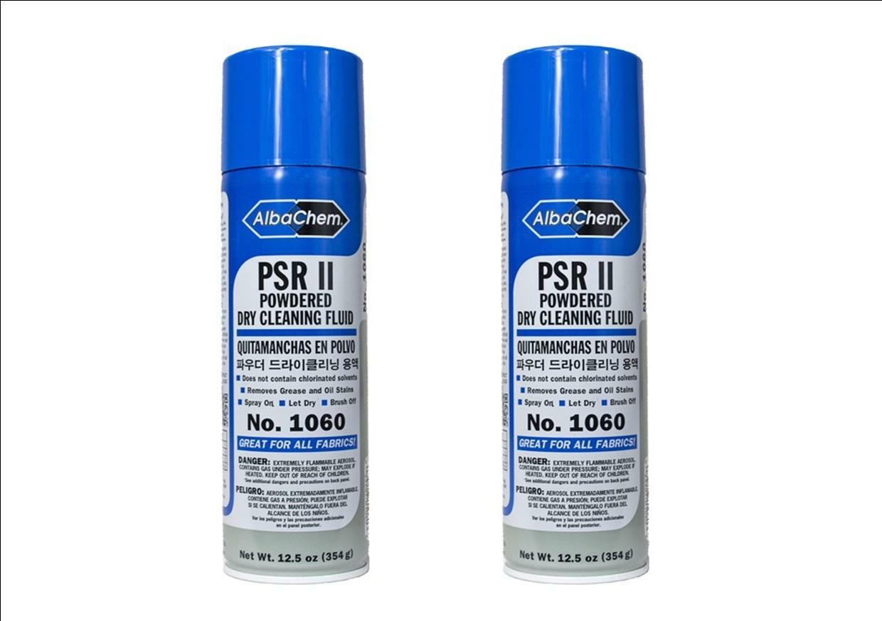 PSR Powdered Dry Cleaning Fluid Brush Off Spot Remover 2 Pack Made In USA