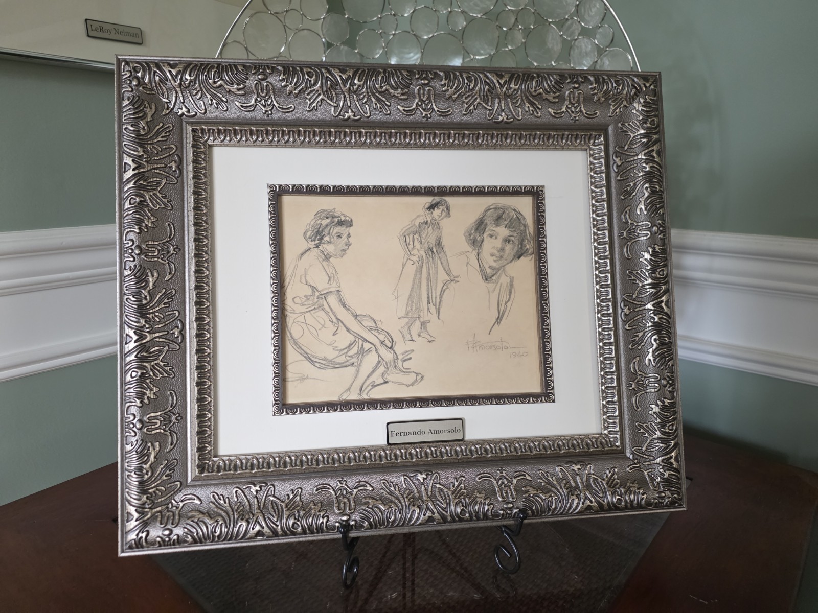 Fernando Amorsolo Original Drawing Signed Art Philippines Authentic