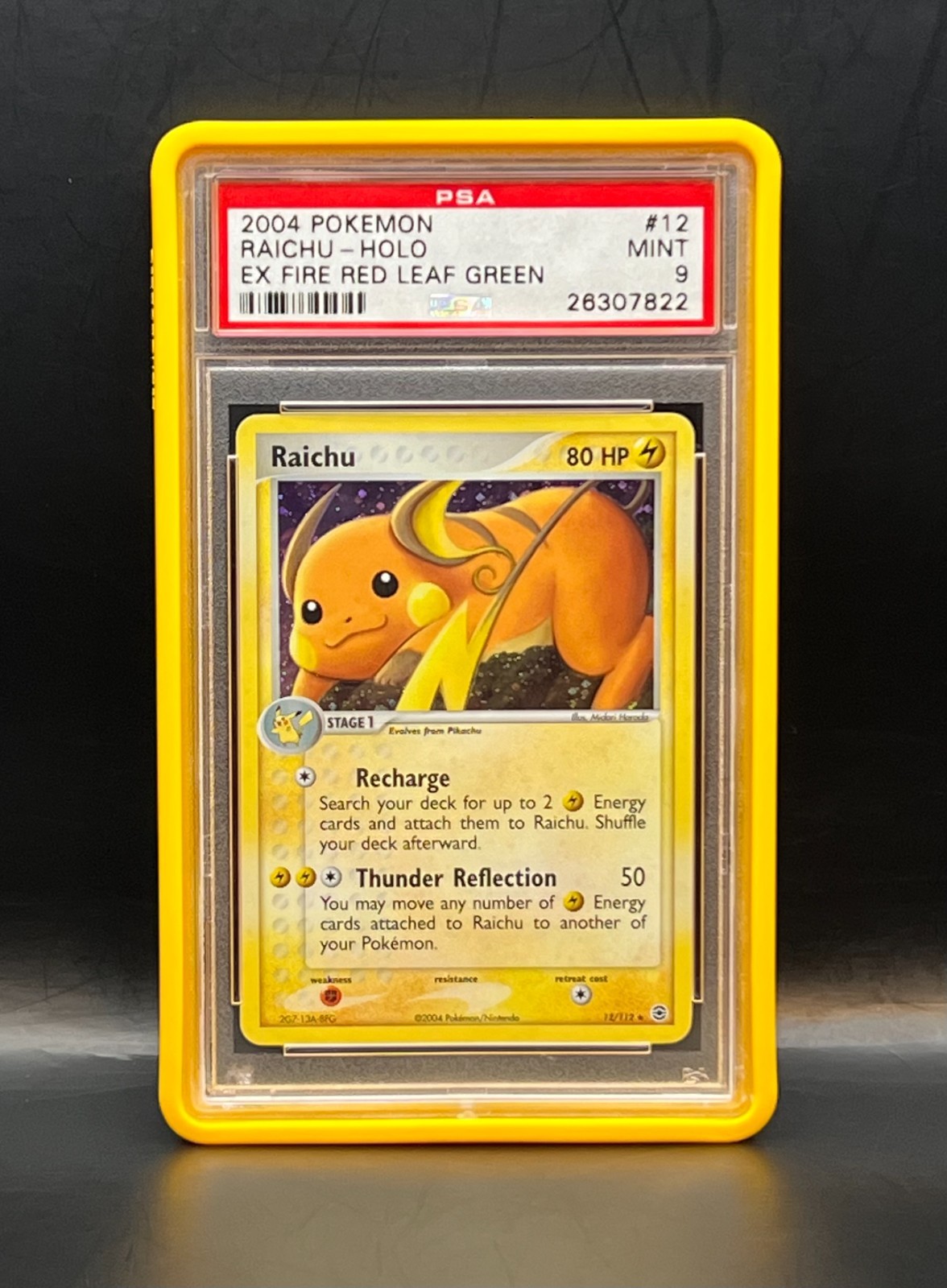 Raichu 12/112 Holo Rare-2004 Pokémon EX Fire Red & Leaf Green- PSA 9 Mint