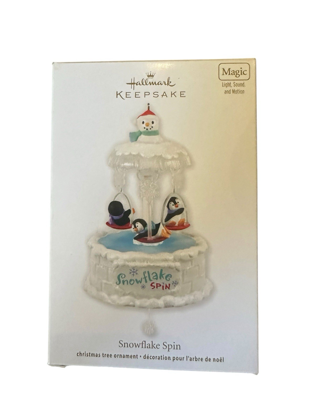 NIB 2012 Hallmark Keepsake Penguin SNOWFLAKE SPIN Magic - Light, Sound & Motion NIB 2012 Hallmark Keepsake Penguin SNOWFLAKE SPIN Magic - Light, Sound & Motion