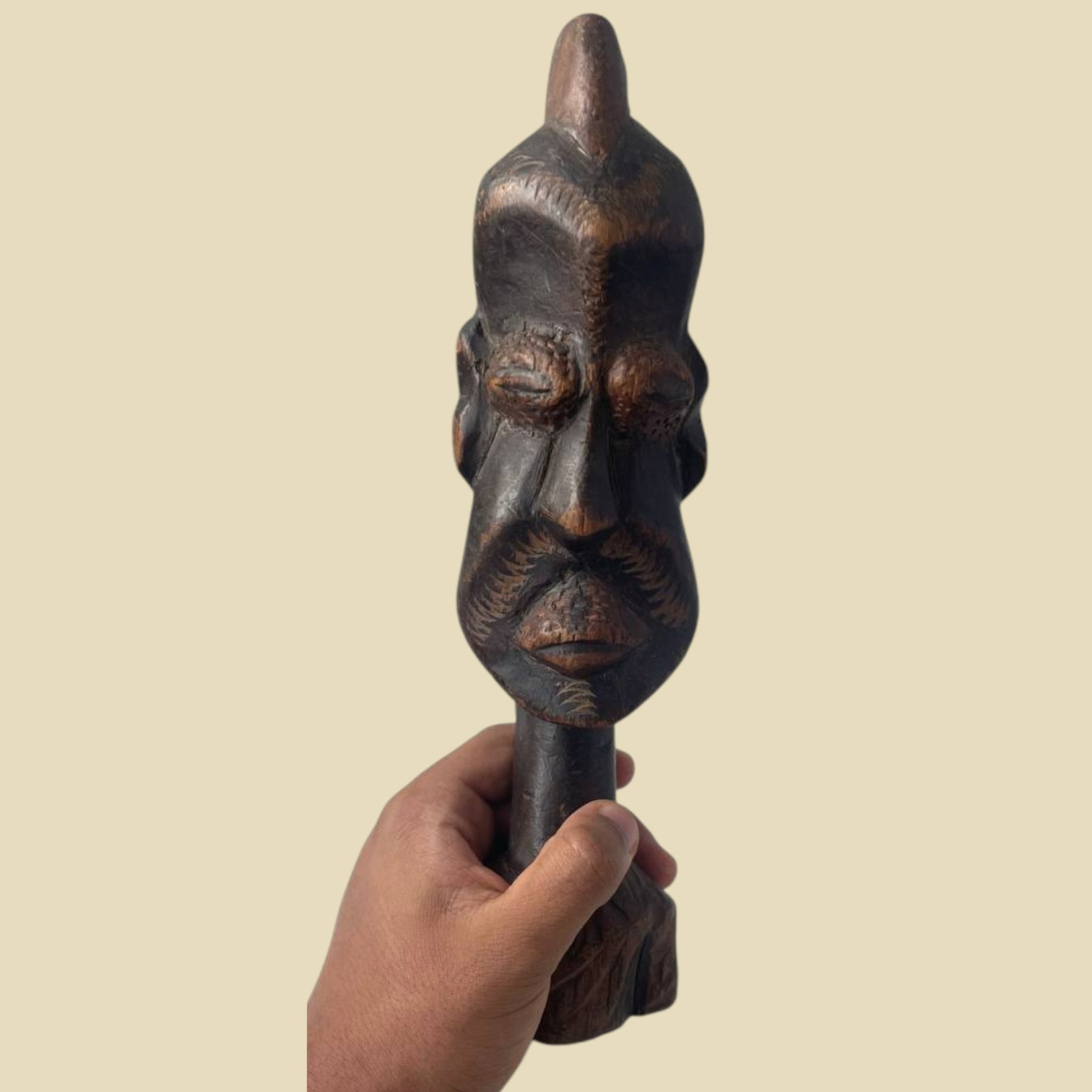 Ethiopian Hand Carved Wooden Figure Statue African Sculpture 29cm Ethiopian Hand Carved Wooden Figure Statue African Sculpture 29cm