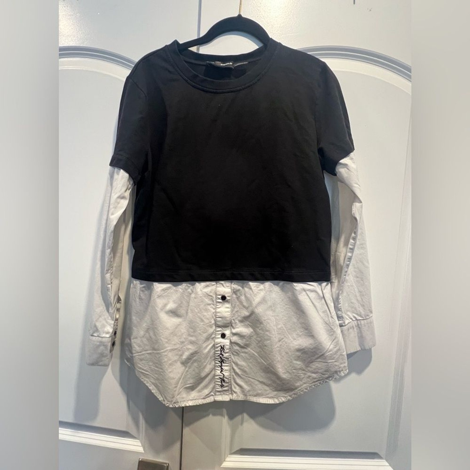 Karl Lagerfeld Black Long Sleeve Shirt Karl Lagerfeld Black Long Sleeve Shirt