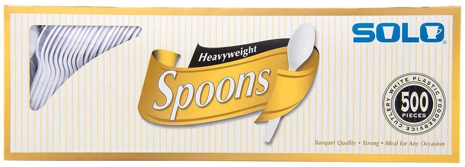 Solo White Heavyweight Spoons - 500 ct Solo White Heavyweight Spoons - 500 ct