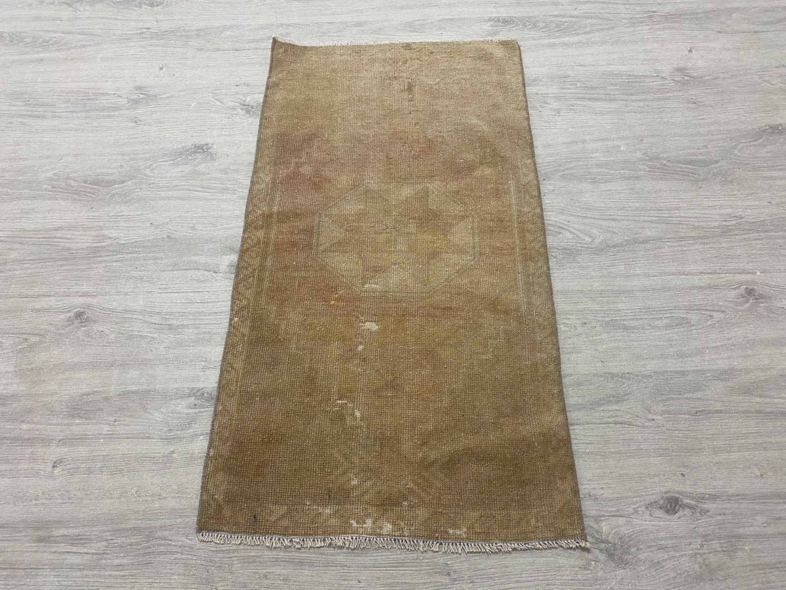 Vintage Anatolian Turkish Rug Handmade Wool Rustic Accent Rug 1.7x3.1 Ft