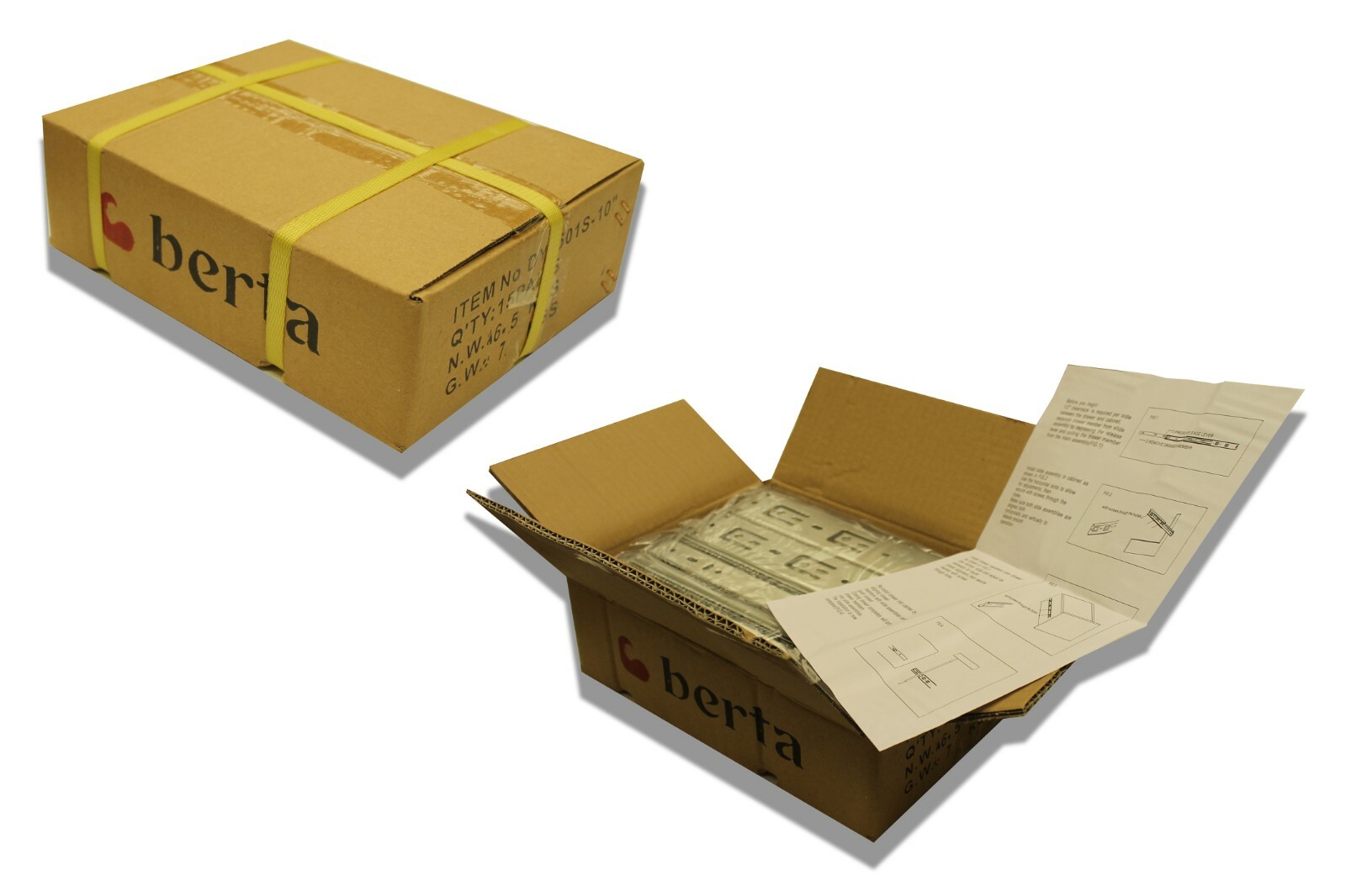 3 Pairs Full Extension 100-lb Ball Bearing Drawer Slides 8