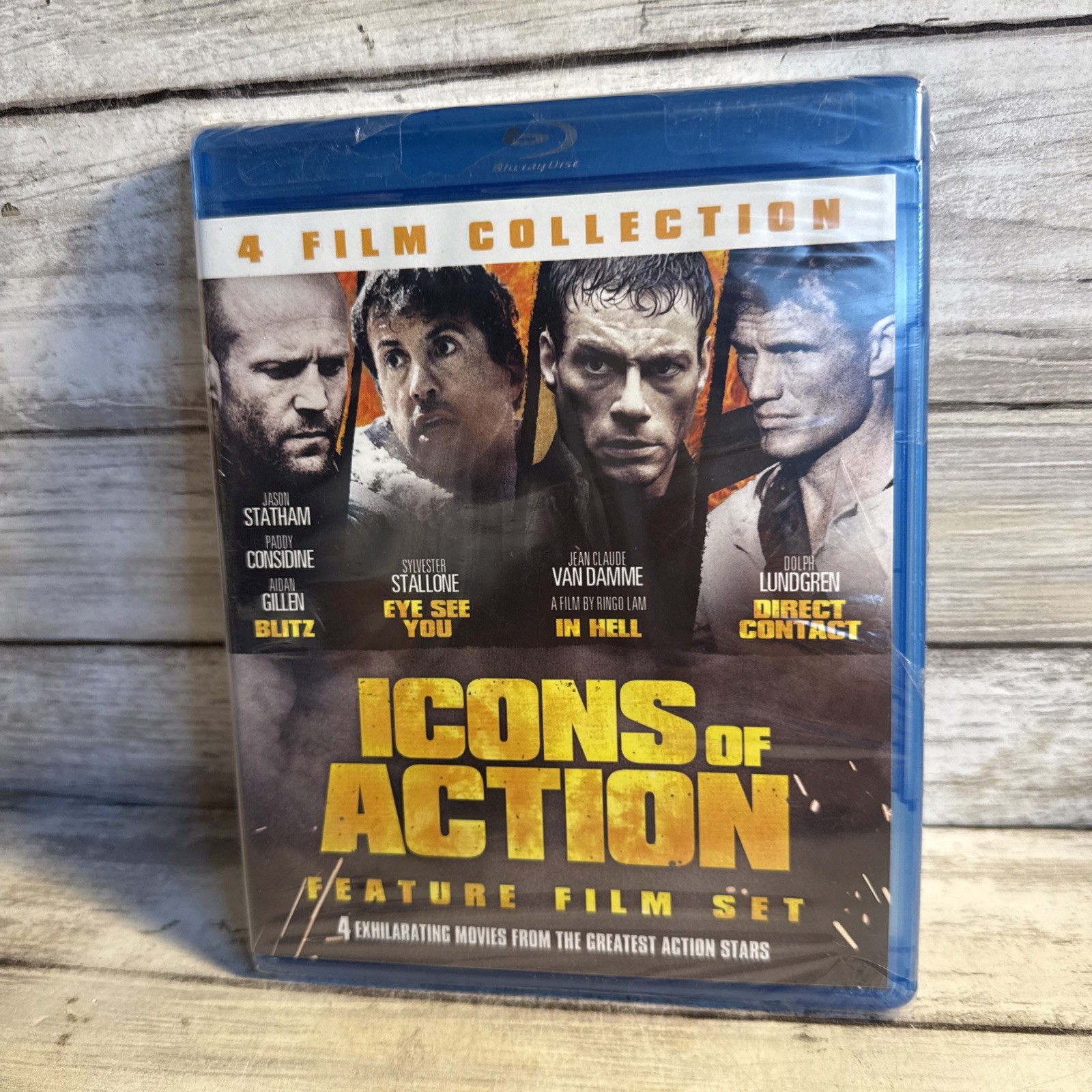New Icons of Action 4-Film Set (Blu-ray) Sealed Ships Free Stallone Statham